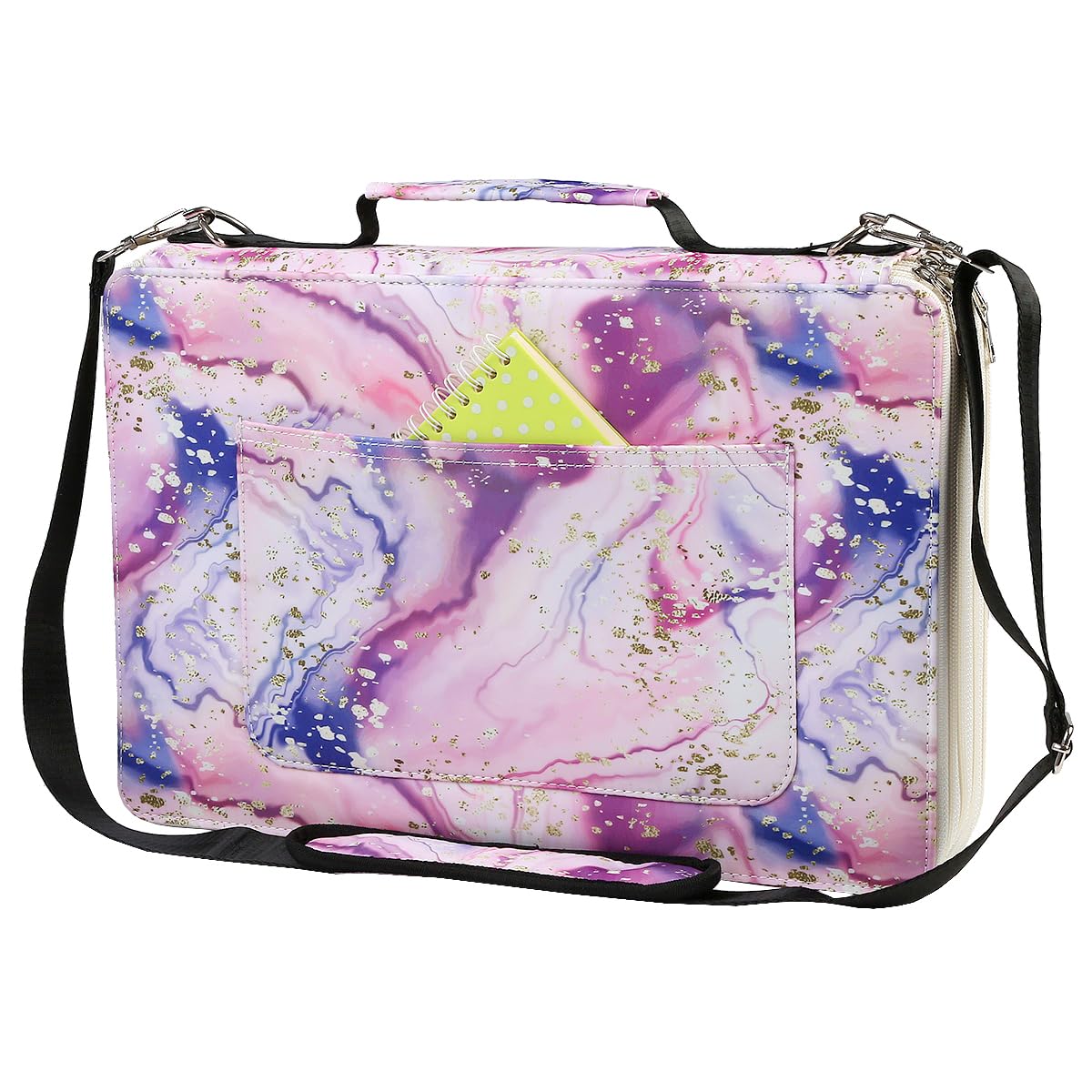 384 Slots Pencil Case, 4-Layer Organizer with Shoulder Strap