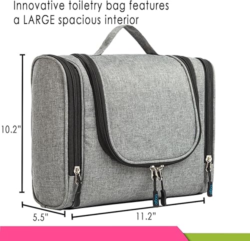 Miniatura 60 de Bago Neceser de viaje para mujeres y hombres, tamaño XL, impermeable, para colgar y artículos de aseo personal, bolsa de aseo grande para baño