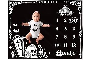 Beetlejuice Baby Stuff: Gothic Baby Monthly Milestone Blanket