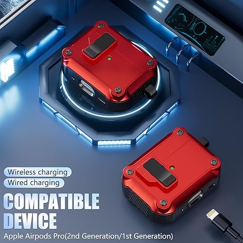 Miniatura 5 de Funda para AirPods Pro de 21 generación con kit de limpieza y 3 pares de almohadillas de repuesto para las orejas con orificio de reducción de ruido