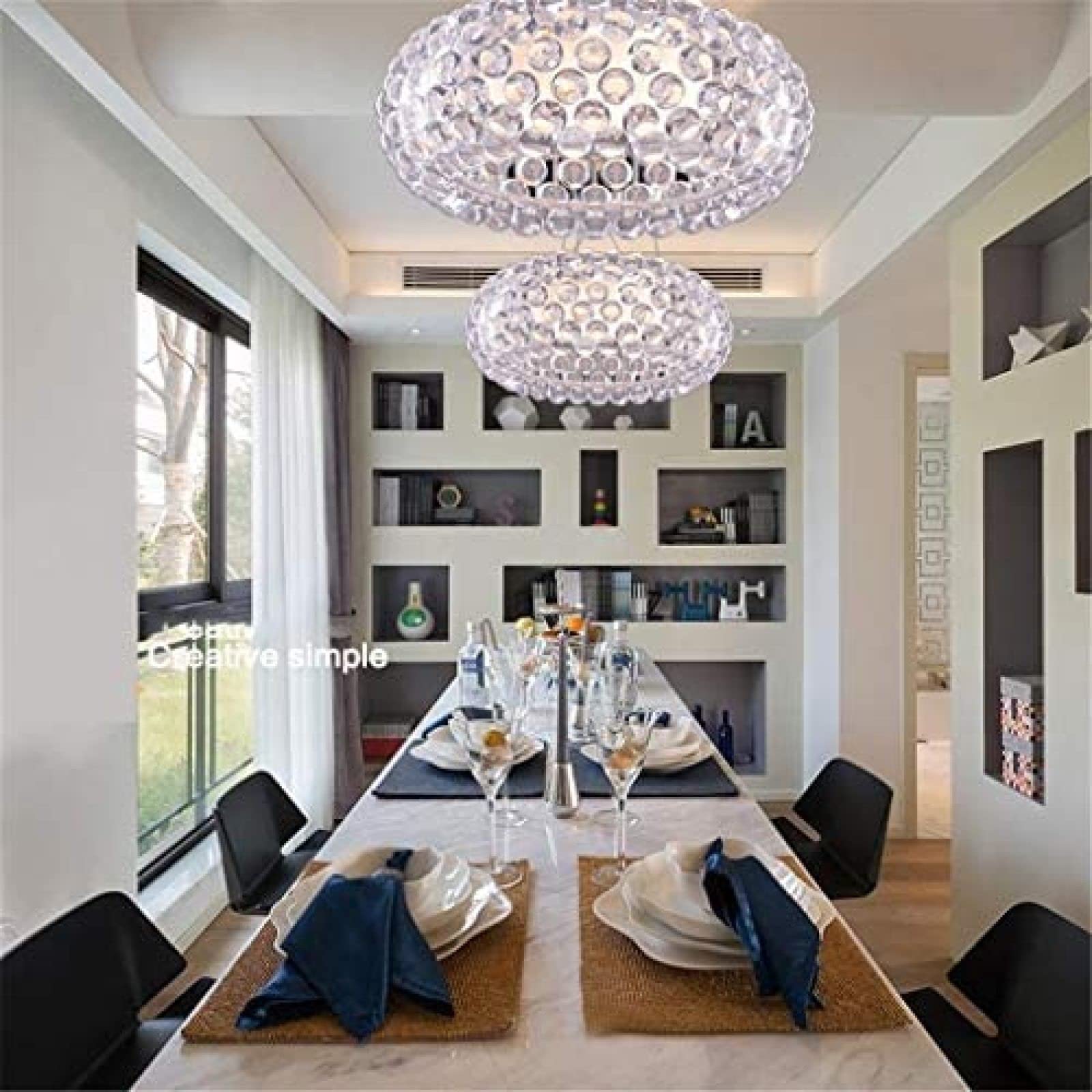 Lampadario Di Cristallo,Lampada Da Soffitto Cristallo K9,per Camera Da Letto Sala Soggiorno Corridoio E14 Altezza 30cm Diametro 20cm 34206127 - 5