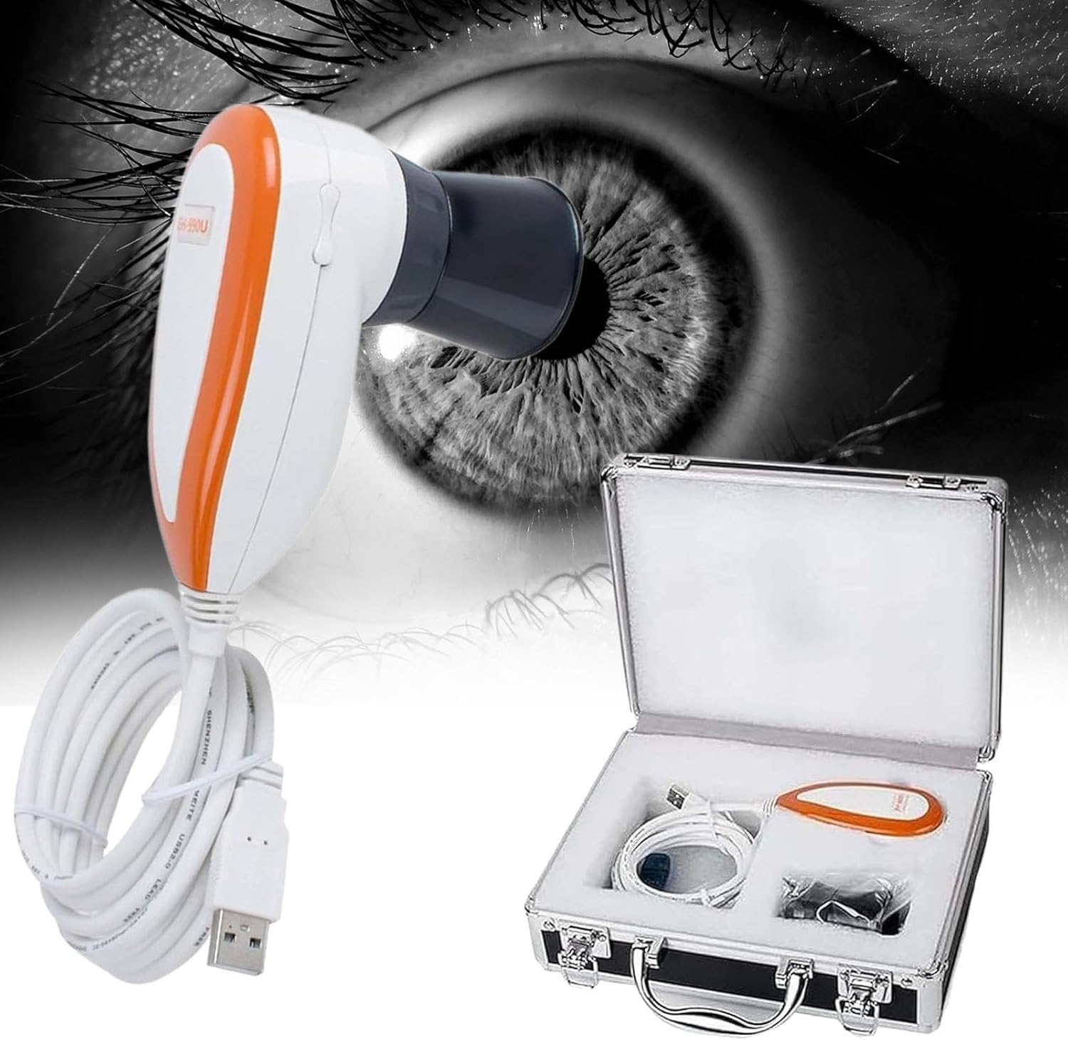 Analizador de cámara de iridología, analizador de Iris USB de 5,0 MP, cámara de iridología Ocular, análisis de Lente de Iris HD 30x, Software de análisis Pro Iris en