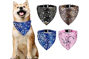 Nobleza Adjustable Dog Bandana Collar for Small, Medium, and Large Dogs