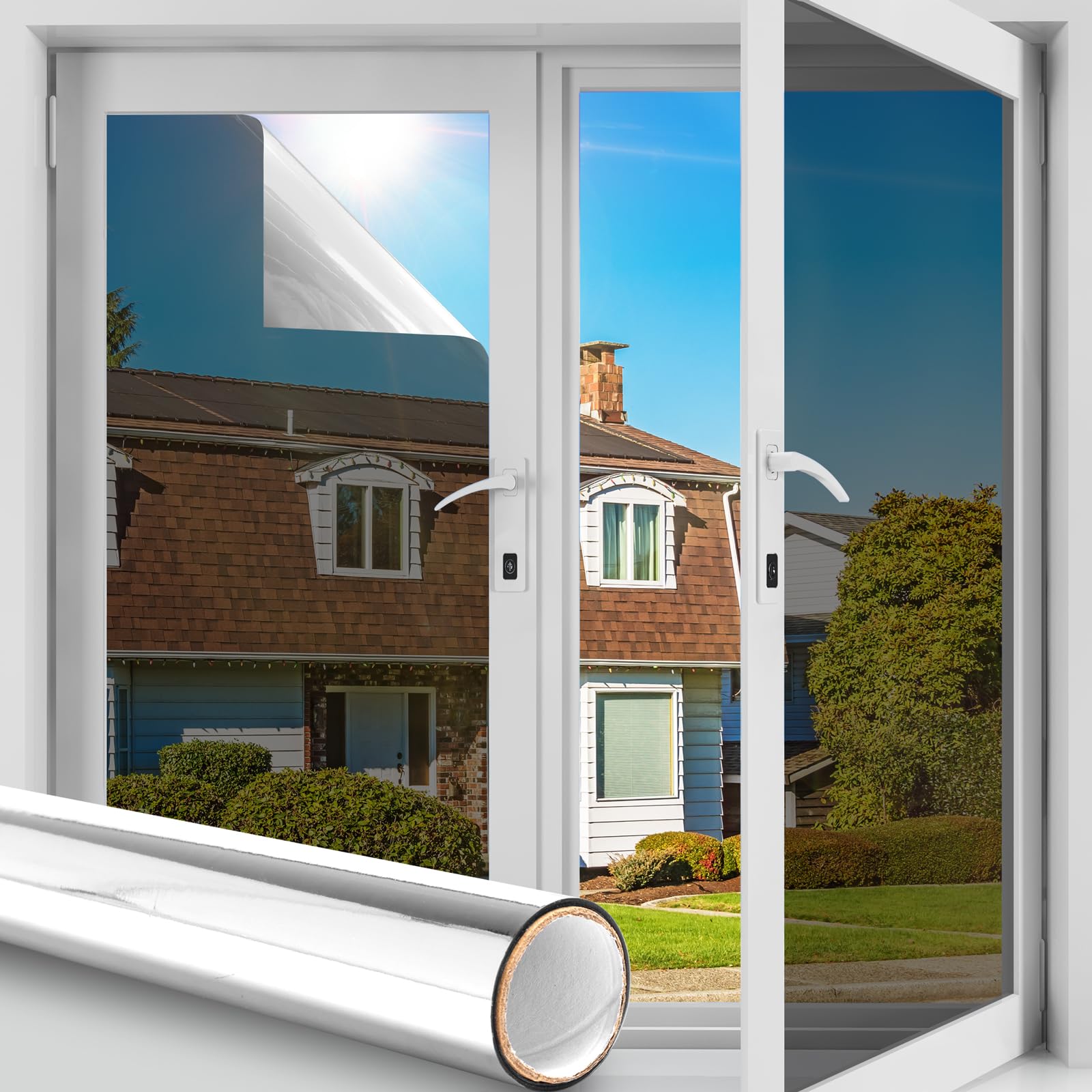 Funfox One Way Mirror Window Film Privacy