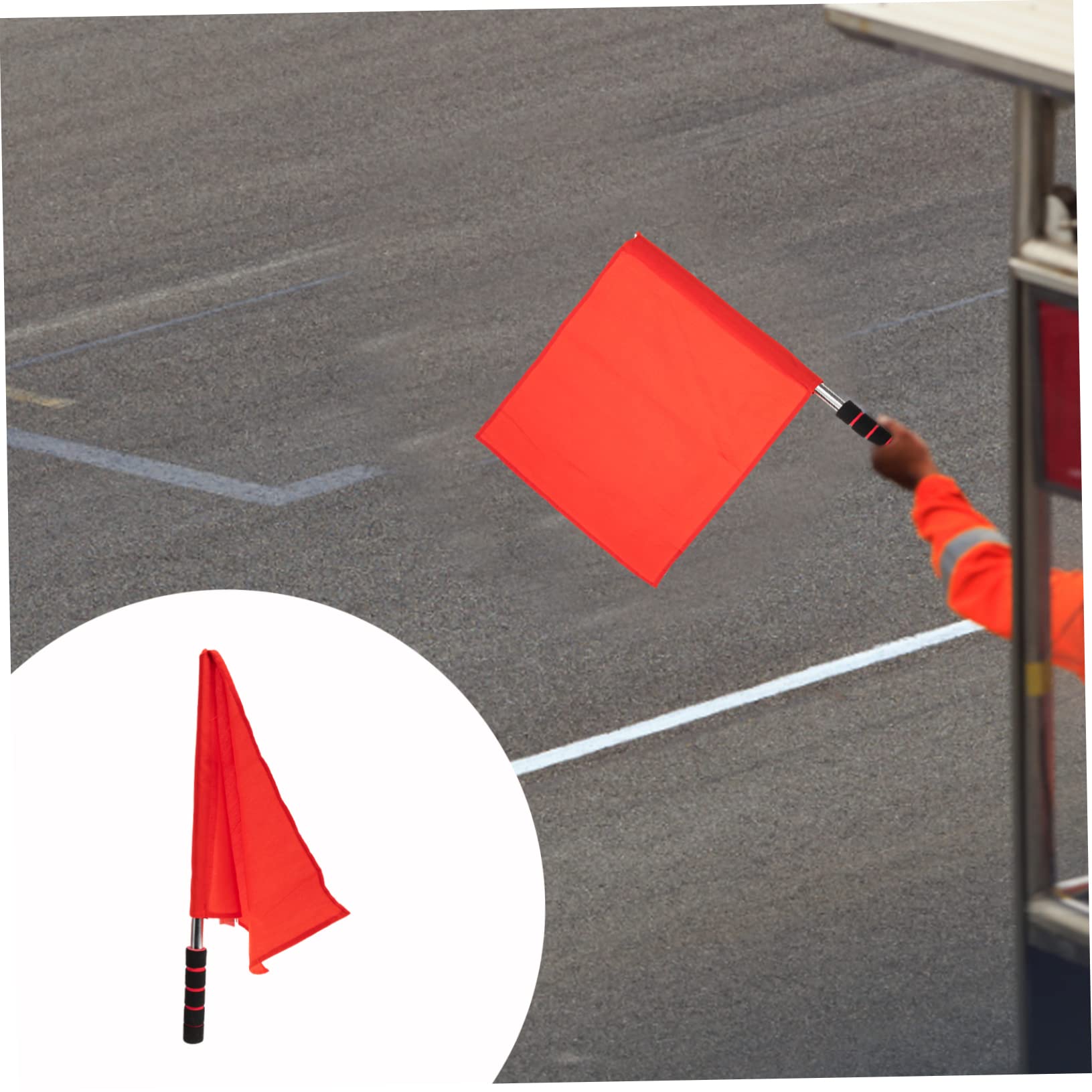 HONMEET 2pcs Judges Flag Traffic Safety Signal Flags High-Visibility for Sports Events