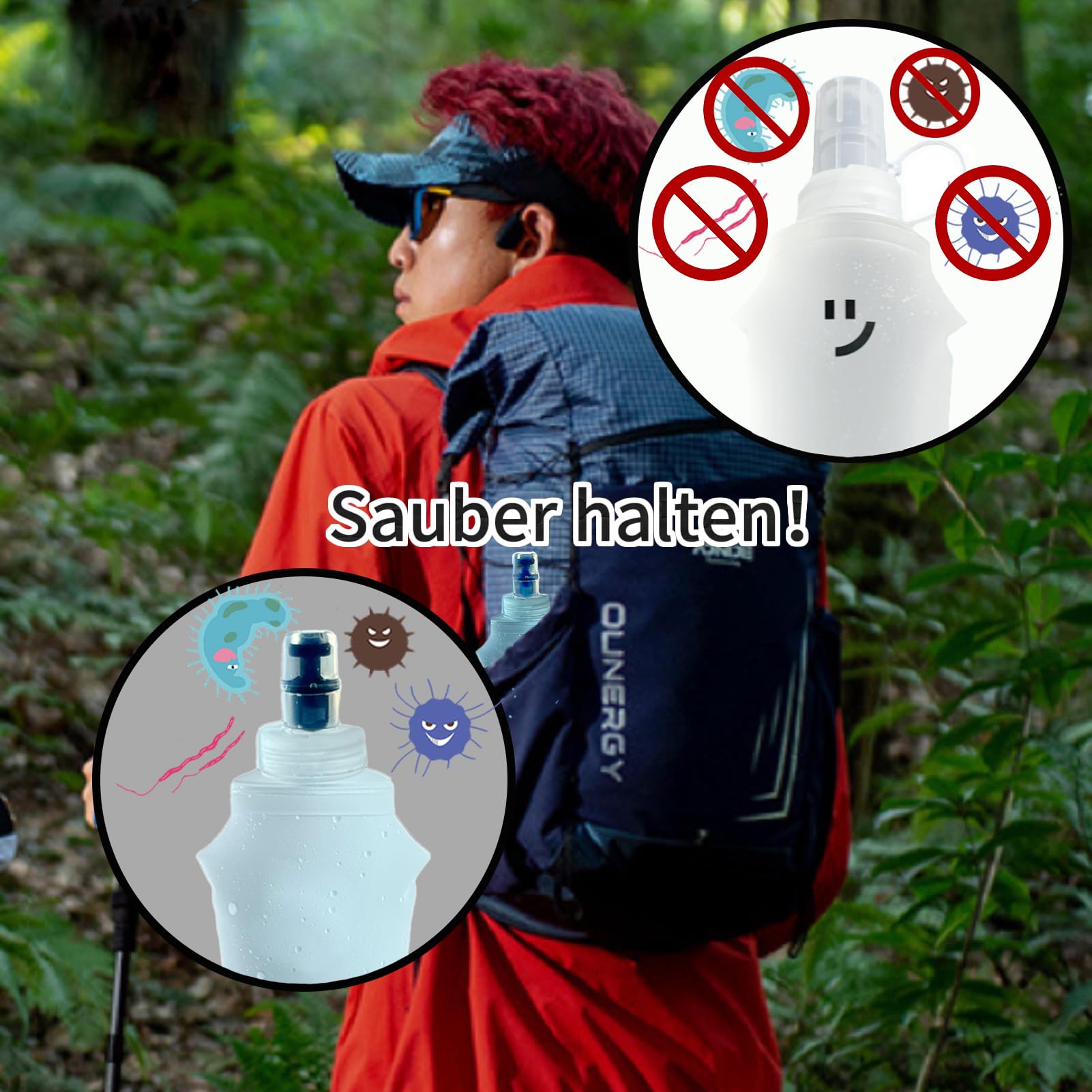 2 Borracce Pieghevoli 500 Ml TPU - Ultra Leggere E A Prova Di Perdite