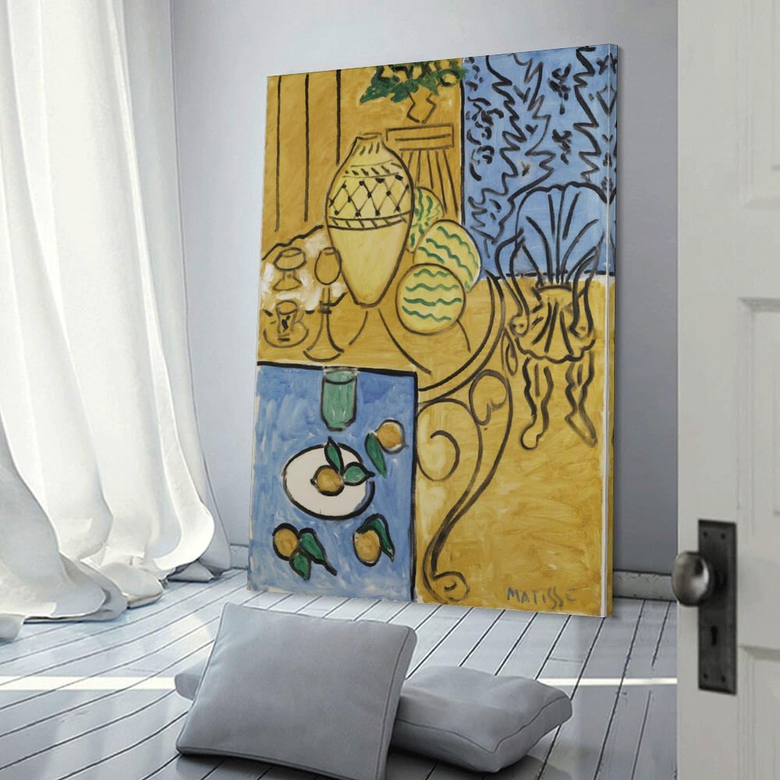アンリ・マティス(Henri Matisse)、【黄色いドレス】、高級画集画 アンリ・マティス(Henri Matisse)、【黄色いドレス】、高級画集画