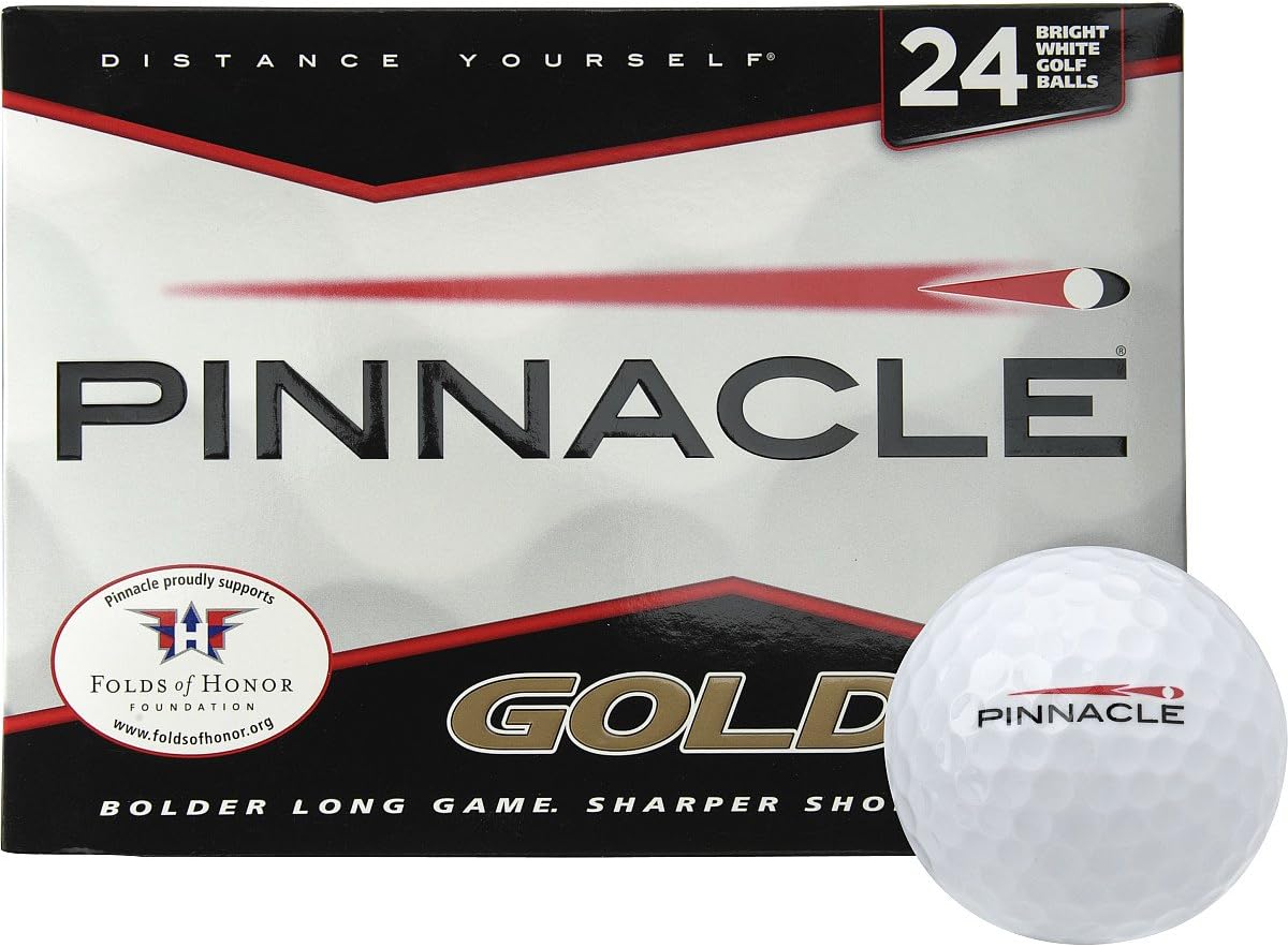 Pinnacle Gold Distance Golf Balls- 24 Pack