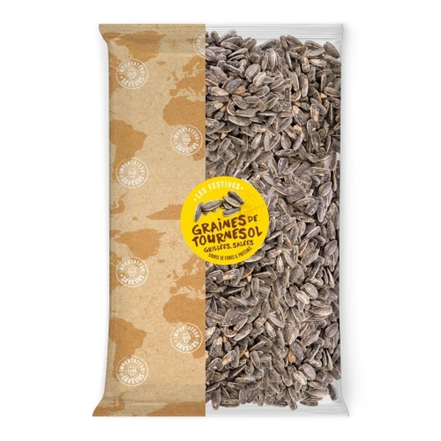 Lot 12x Graines de tournesol grillées salées - Paquet 500g
