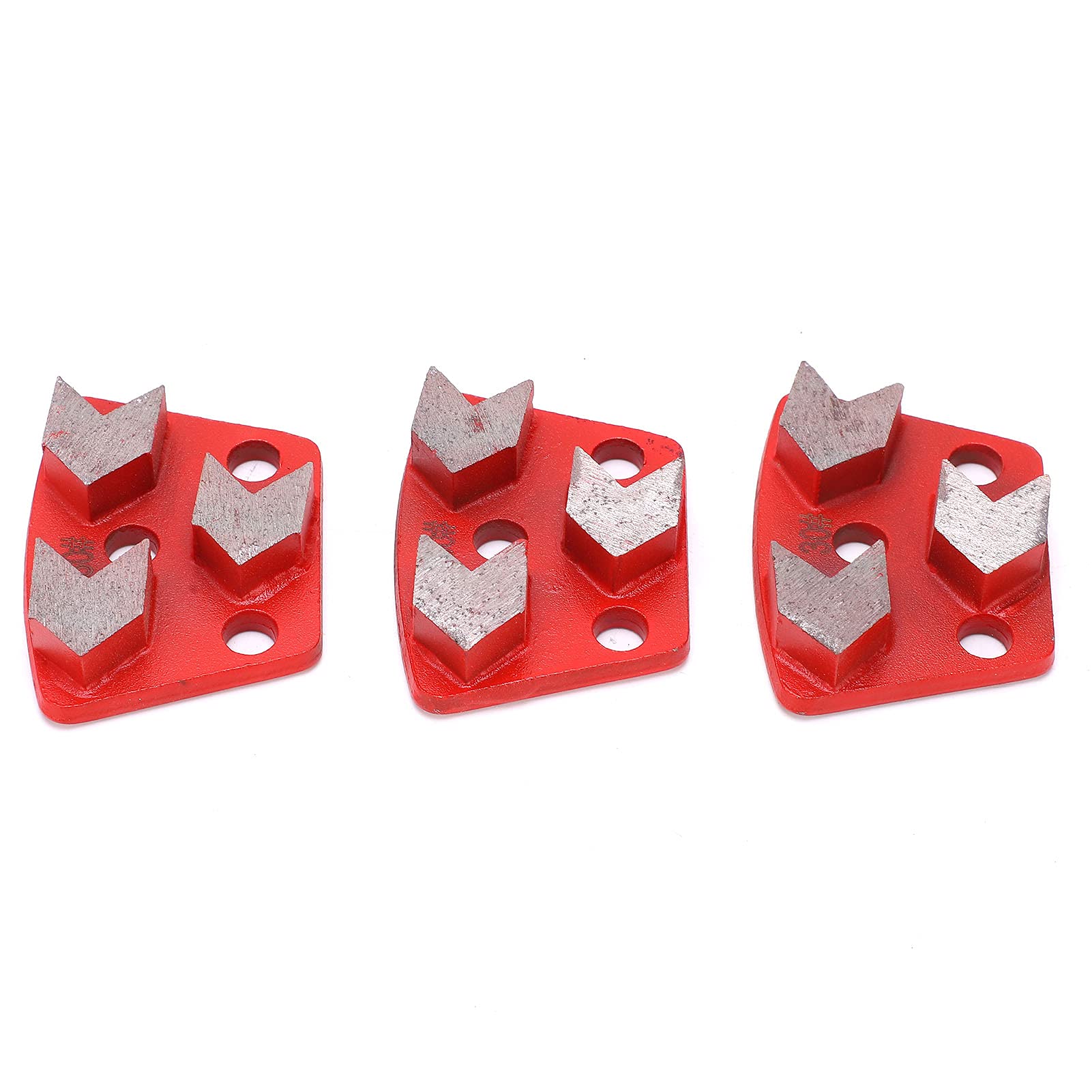 Generic Chaussures de Meulage Diamantées, Conception Trapézoïdale Agressive, efficacité de Meulage élevée pour Sol en Béton, Rouge, Maille 30#, Paquet de 3