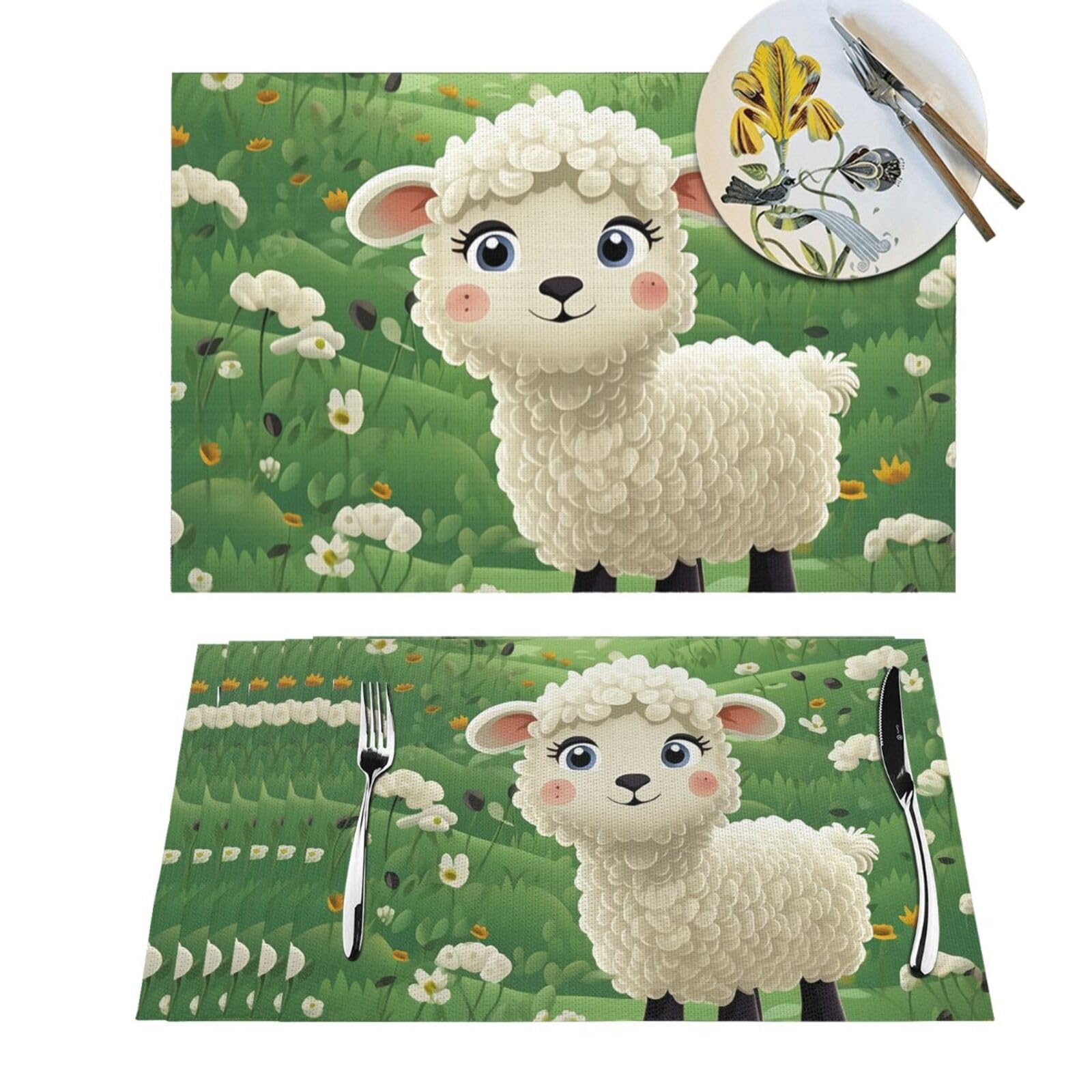 Set de table motif mouton pour repas sur la terrasse ou en cuisine