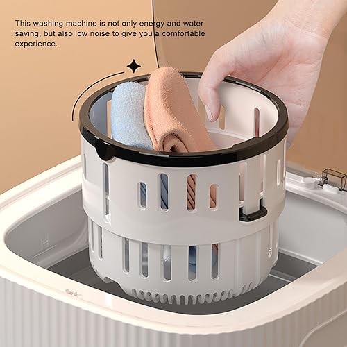 Miniatura 4 de Mini lavadora portátil plegable de ahorro de energía 3 modos para ropa infantil pequeños artículos 100-240V (enchufe de EE. UU.)