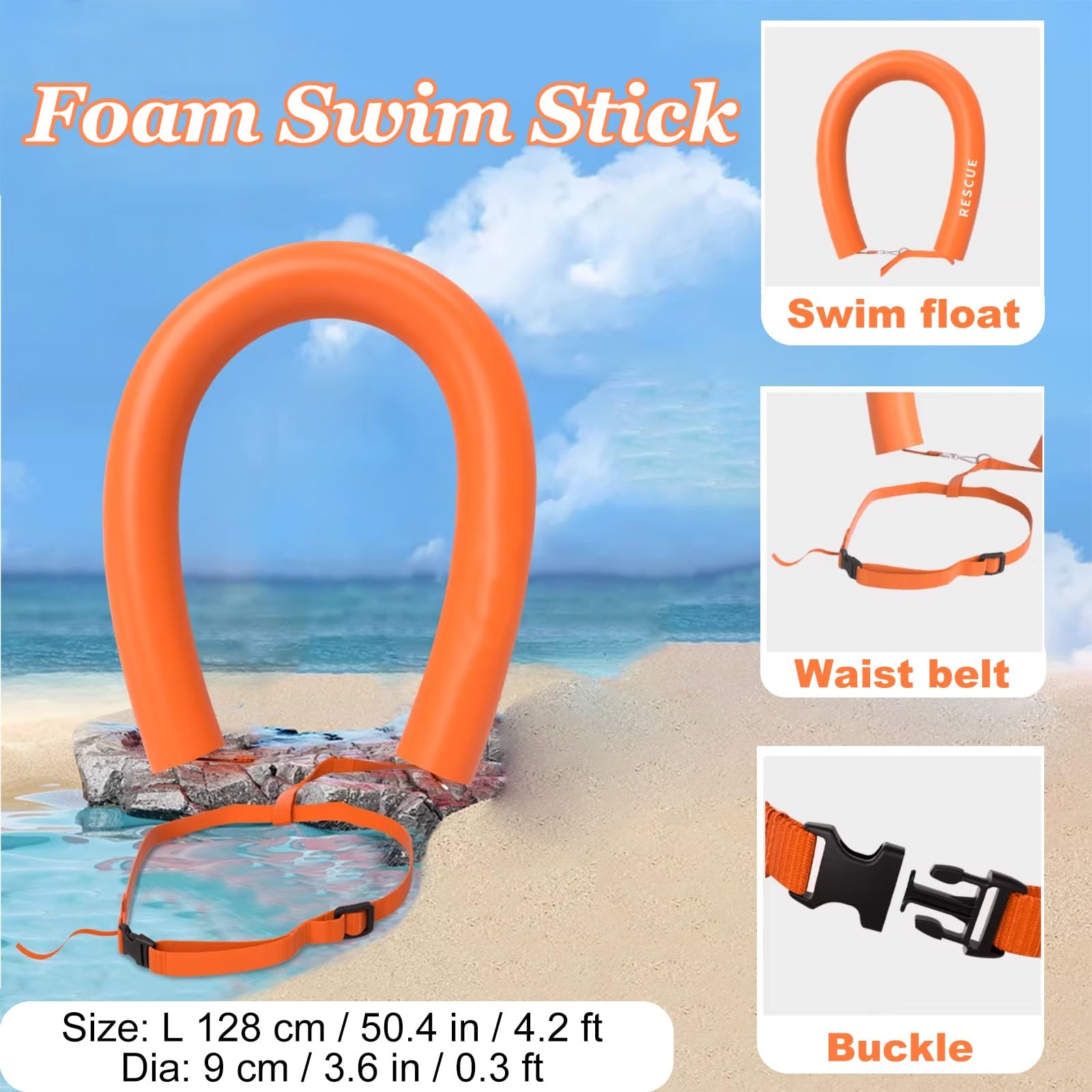Juego de fideos de espuma flotante flexible para piscina, equipo de natación de alta flotabilidad para flotación recreativa y juego acuático