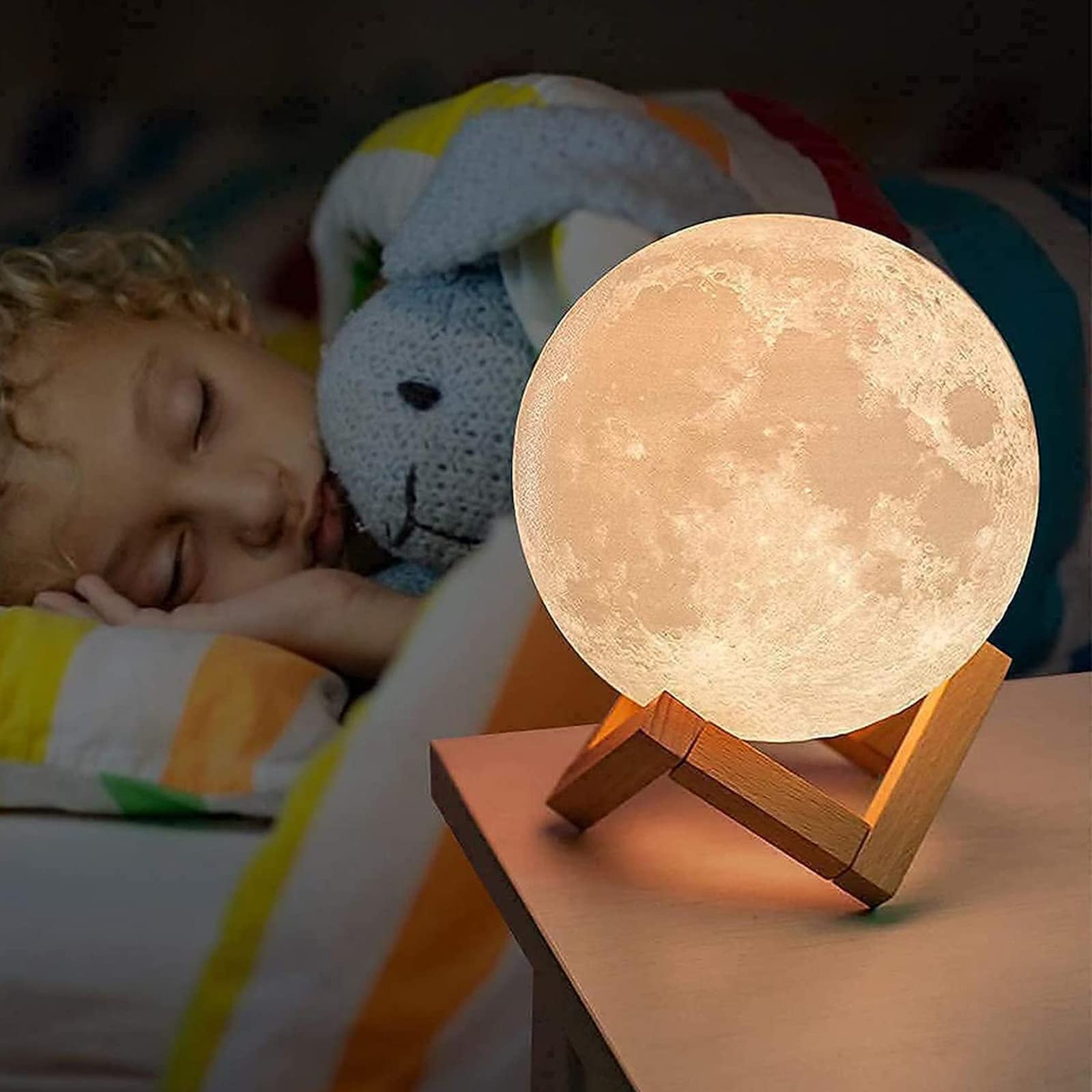 Amazon.co.jp : 月 ライト18cm 3色 ledライト へのプレゼント 月の
