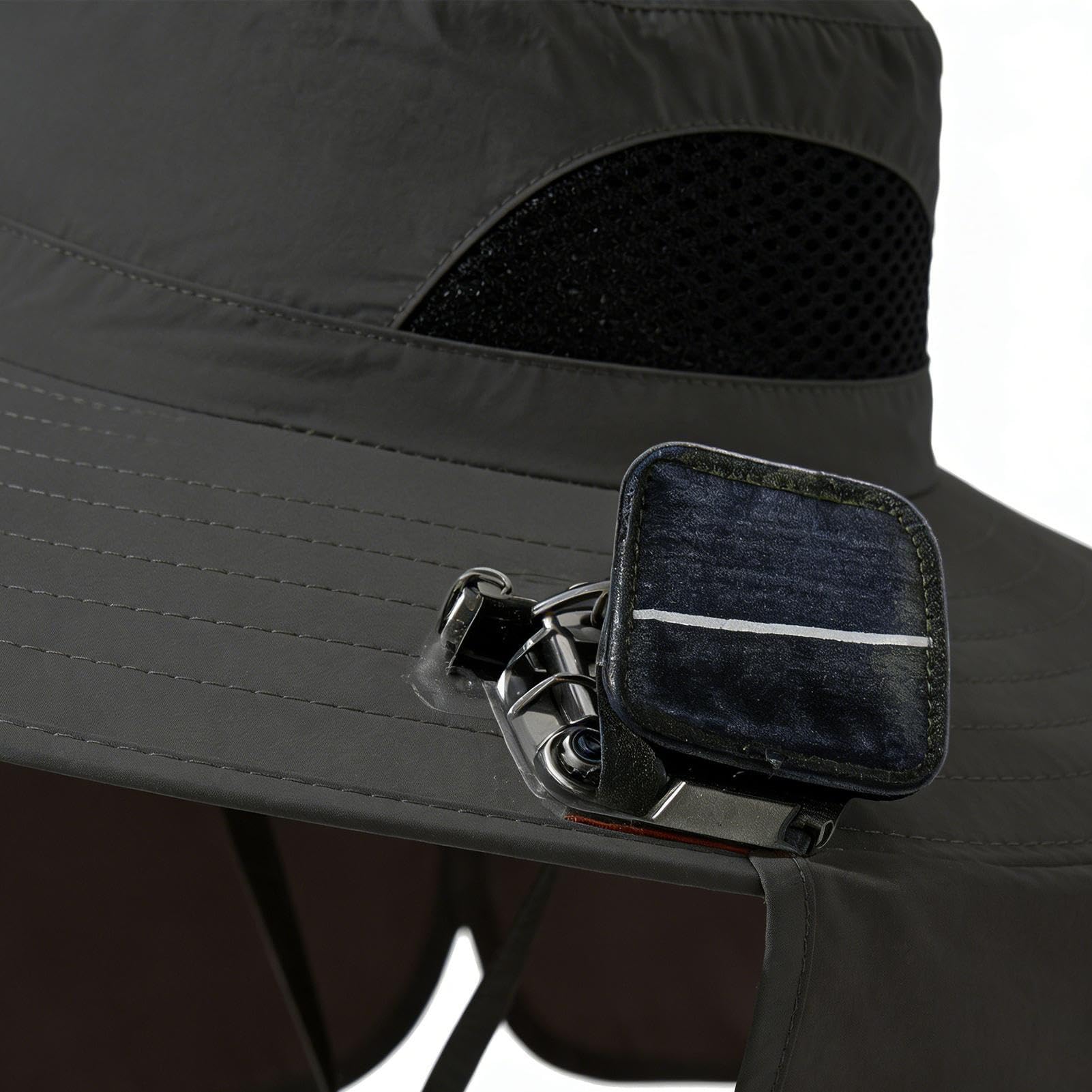 Chapeau avec ventilateurs | Chapeau à large bord respirant pour l'été | de plage pliable avec 2 ventilateurs solaires pour homme, jardinage, randonnée, voyage, plage en plein air