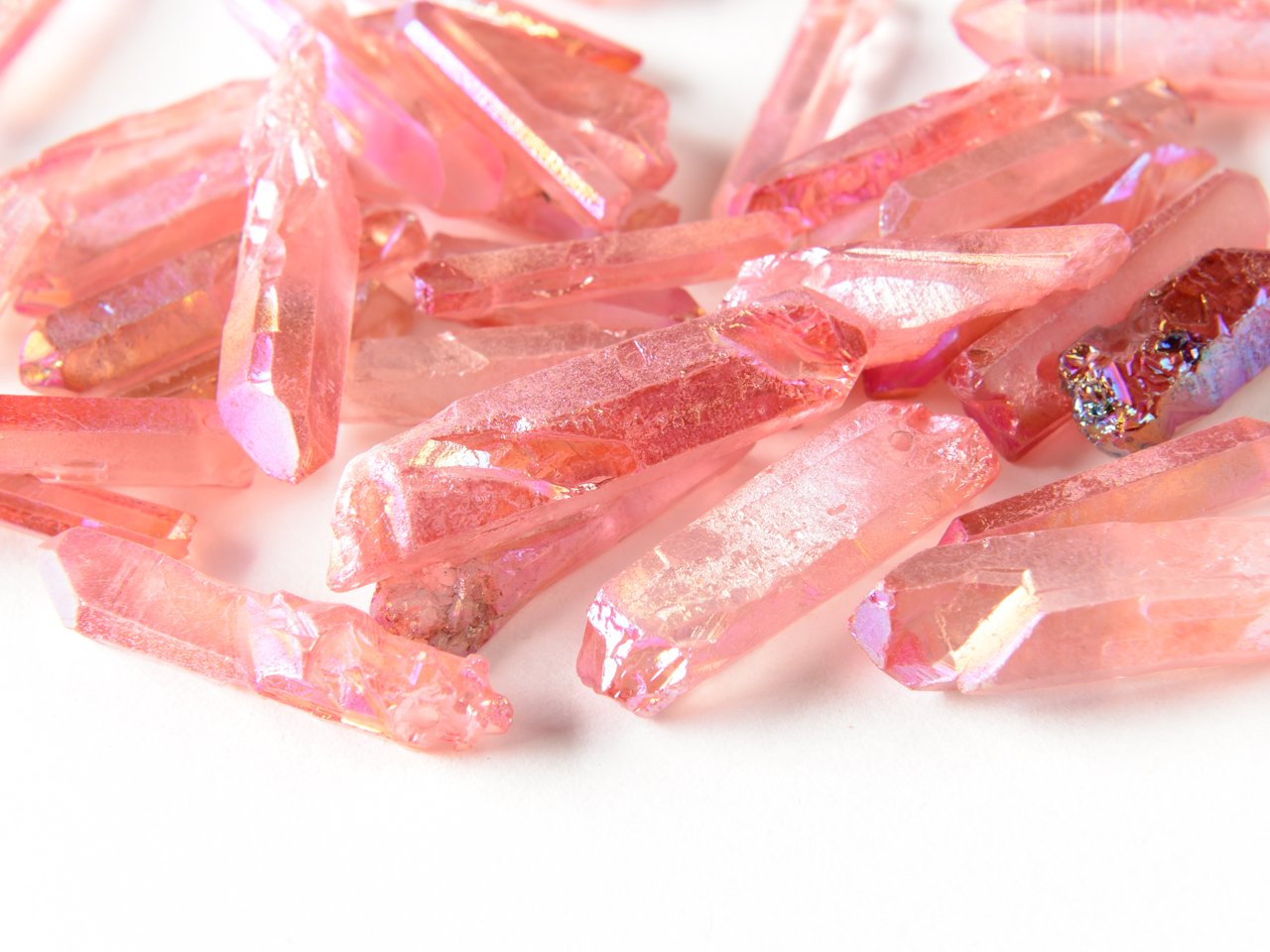 Amazon | 天然水晶 カラークリスタル【サーモンピンク】20g ポイント