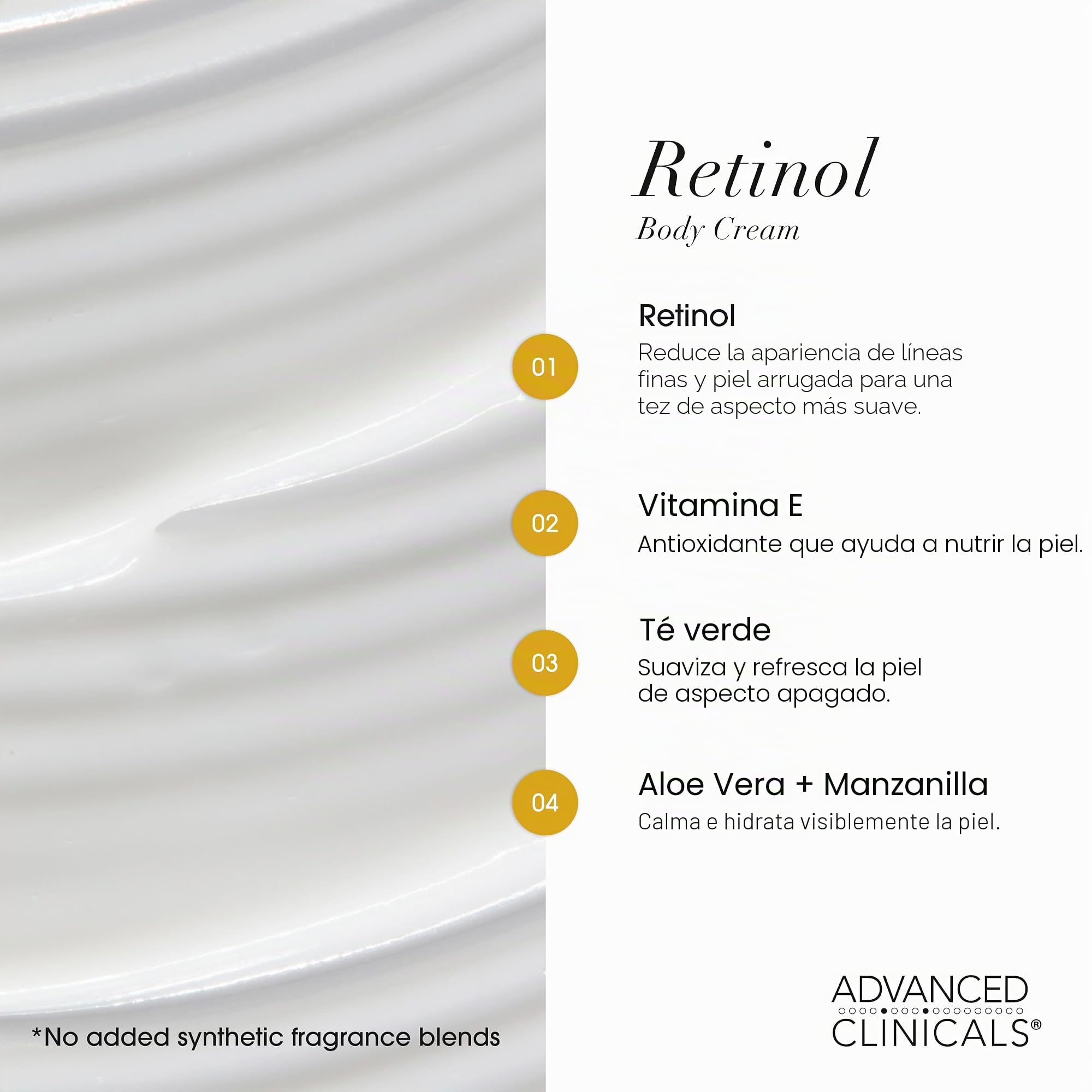 Advanced Clinicals Crema de retinol y colágeno Crema Skin Care Set. Value Anti-Aging Set for Wrinkles, Fine Lines, Piel reafirmante. 16oz Spa Size son ideales para crema facial y crema hidratante