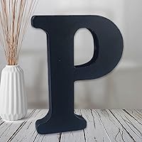 Vista 22 de AOCEAN Letras de madera de 6 pulgadas en negro, letra de madera sin terminar para letras decorativas de pared, letras en relieve, letrero de corte