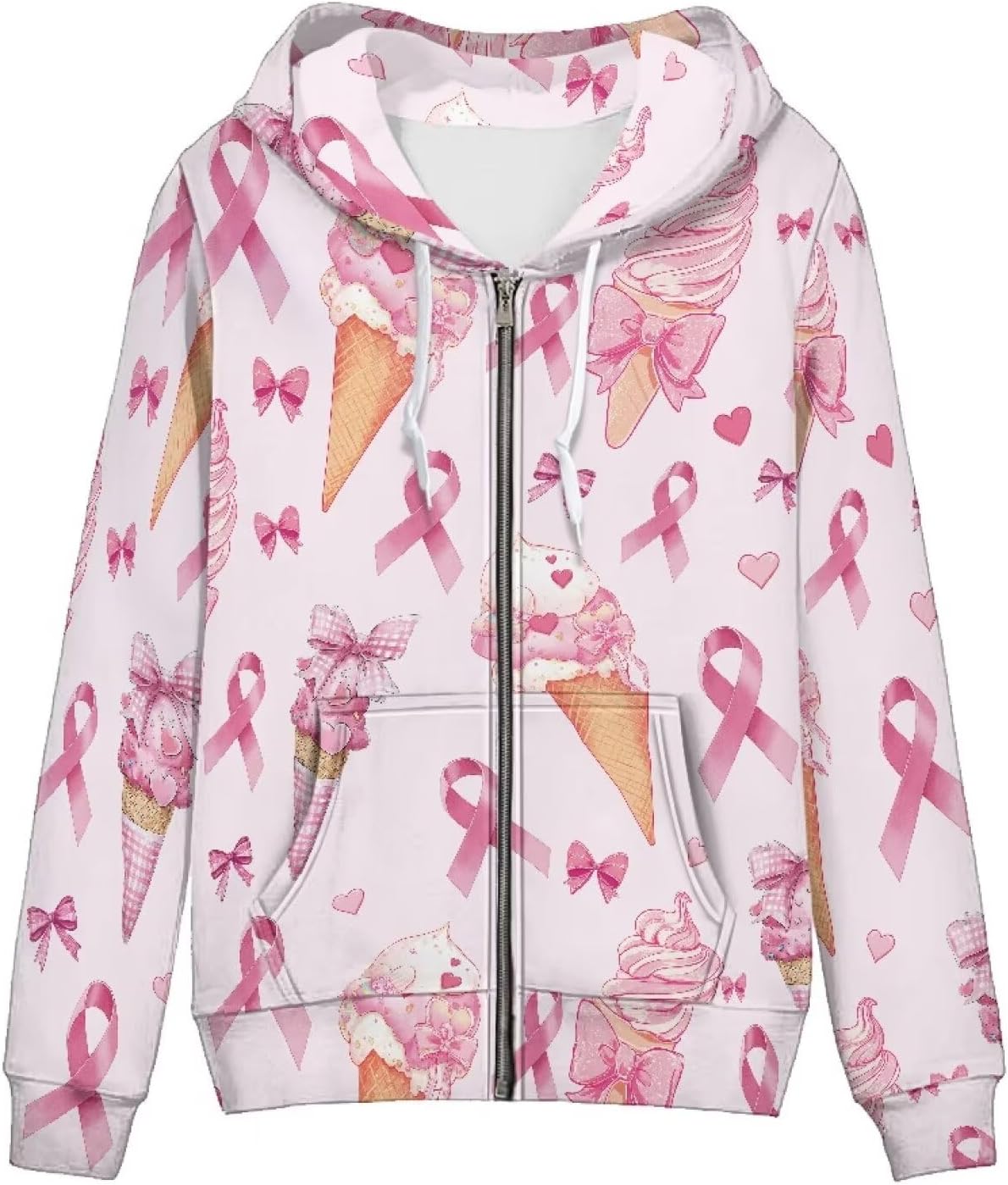 Amzbeauty Animal Print Zip Up Hoodies For Women Oversized Casual Long Sleeve Drawstring Hoodie Coat