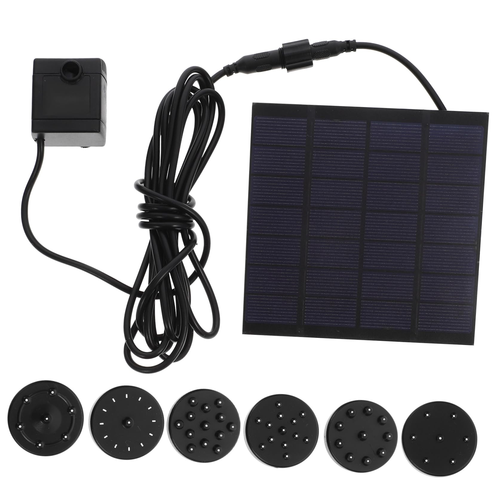 Pompa Solare per Acquario 7v 1w 180l/h in Plastica Nera