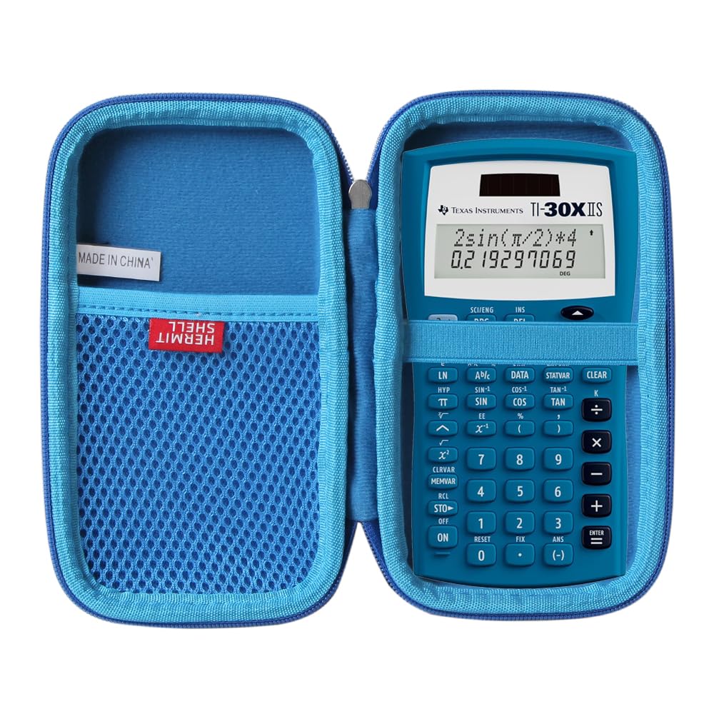 Hermitshell Hard Travel Case for Texas Instruments TI-30XIIS Scientific Calculator (Only Case)(Blue)