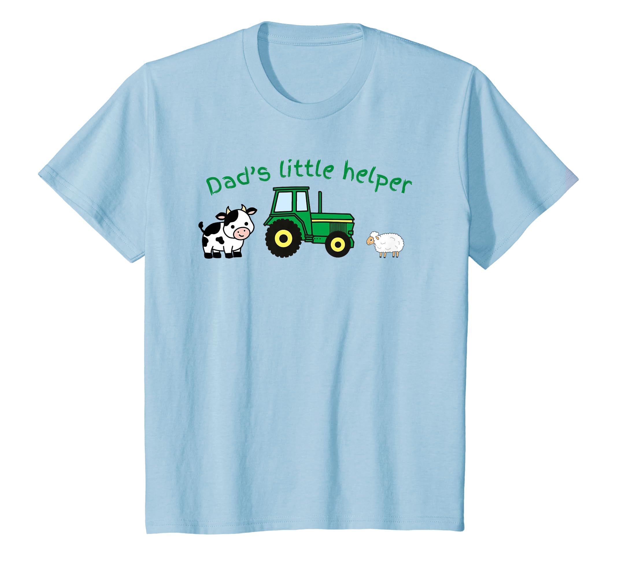 Youth Dad's Little Farm Helper, Farm Animal & Tractor T-Shirt