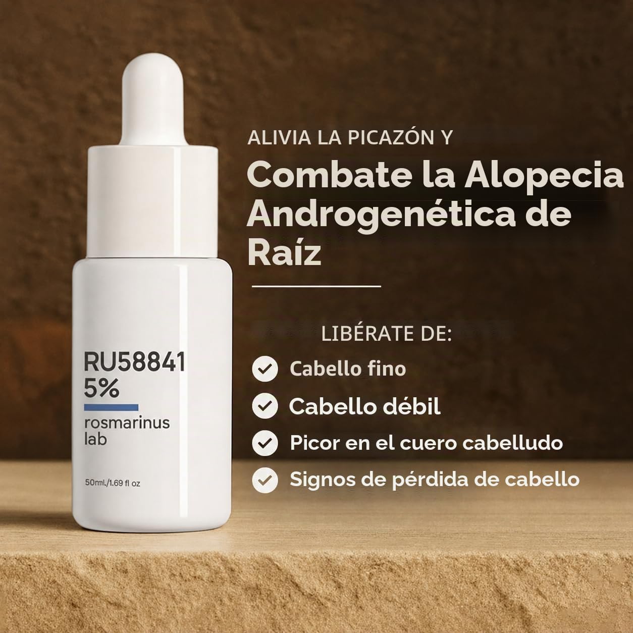 RU58841 Solución 5% - 50 ml - Tratamiento contra la caída del cabello para hombres