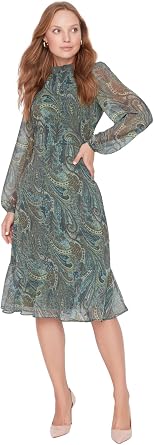 Trendyol Woman Midi A-Line Regular Fit Woven Dresses