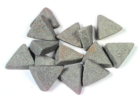 Raytech 41-310 Triangles Ceramic Media, 90 lbs/cu ft Density, 5/16 x 7/8 Size, 20lbs Weight