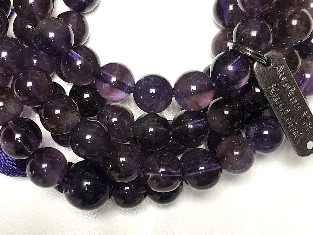 AWAKEN YOUR KUNDALINI Amethyst Mala Necklace, 6mm 108 Beads, February Birthstone, Aquarius Gemstone, Crown Chakra - Image 4