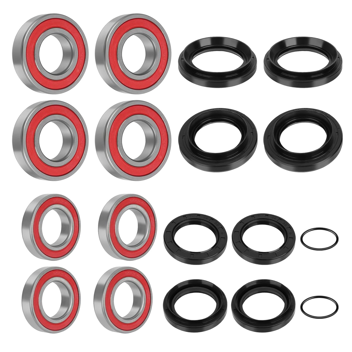 Front & Rear Wheel Bearings Seals for Yamaha Rhino 450 Rhino 660 Rhino 700 2005-2013, OEM# 93106-42800-00 93106-38800-00 93106-38047-00