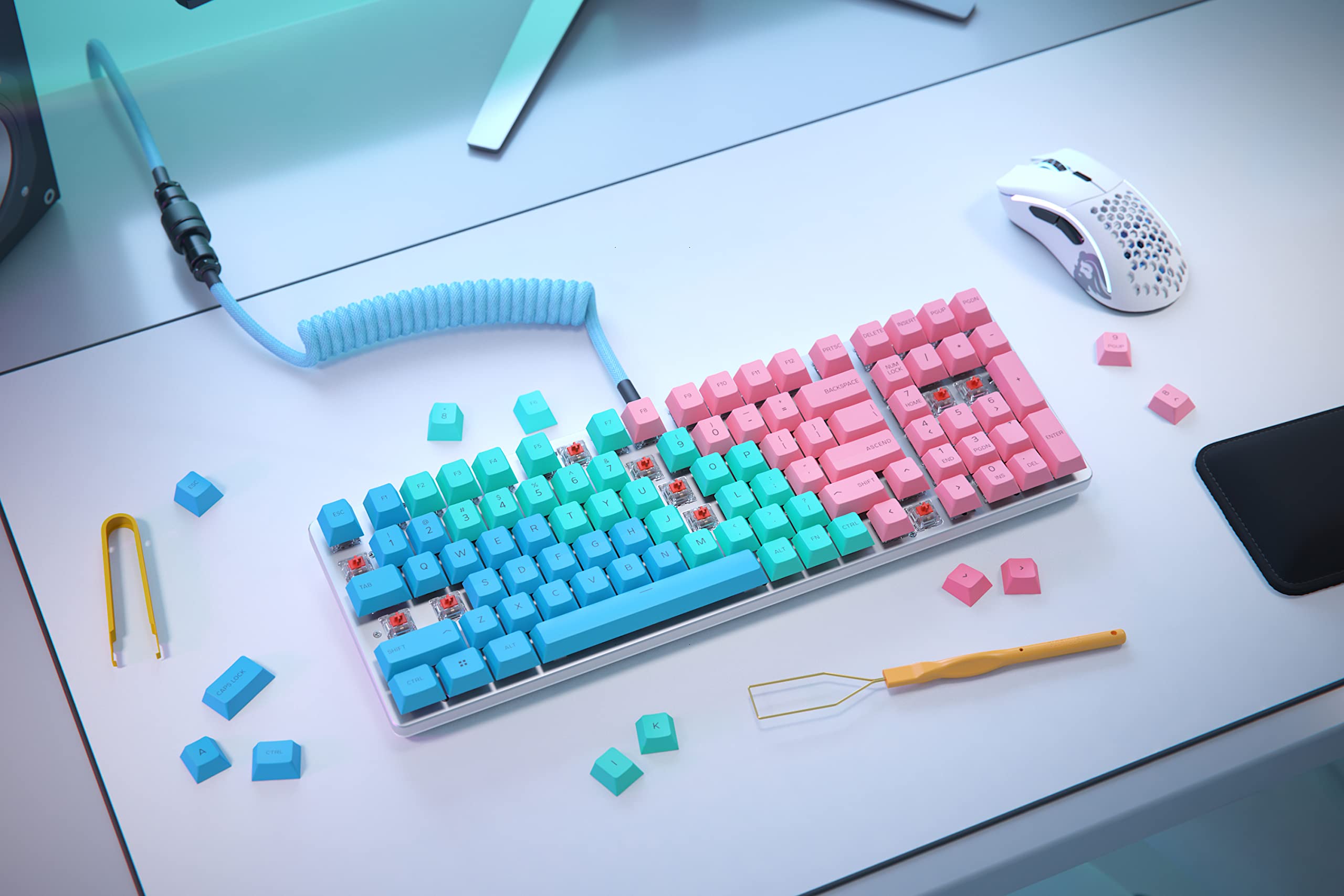 Tastiera Meccanica Glorious GMMK 2 Full Size - Barebones, Alluminio, RGB, Hot Swap, Layout ISO, Nero - Foto 3