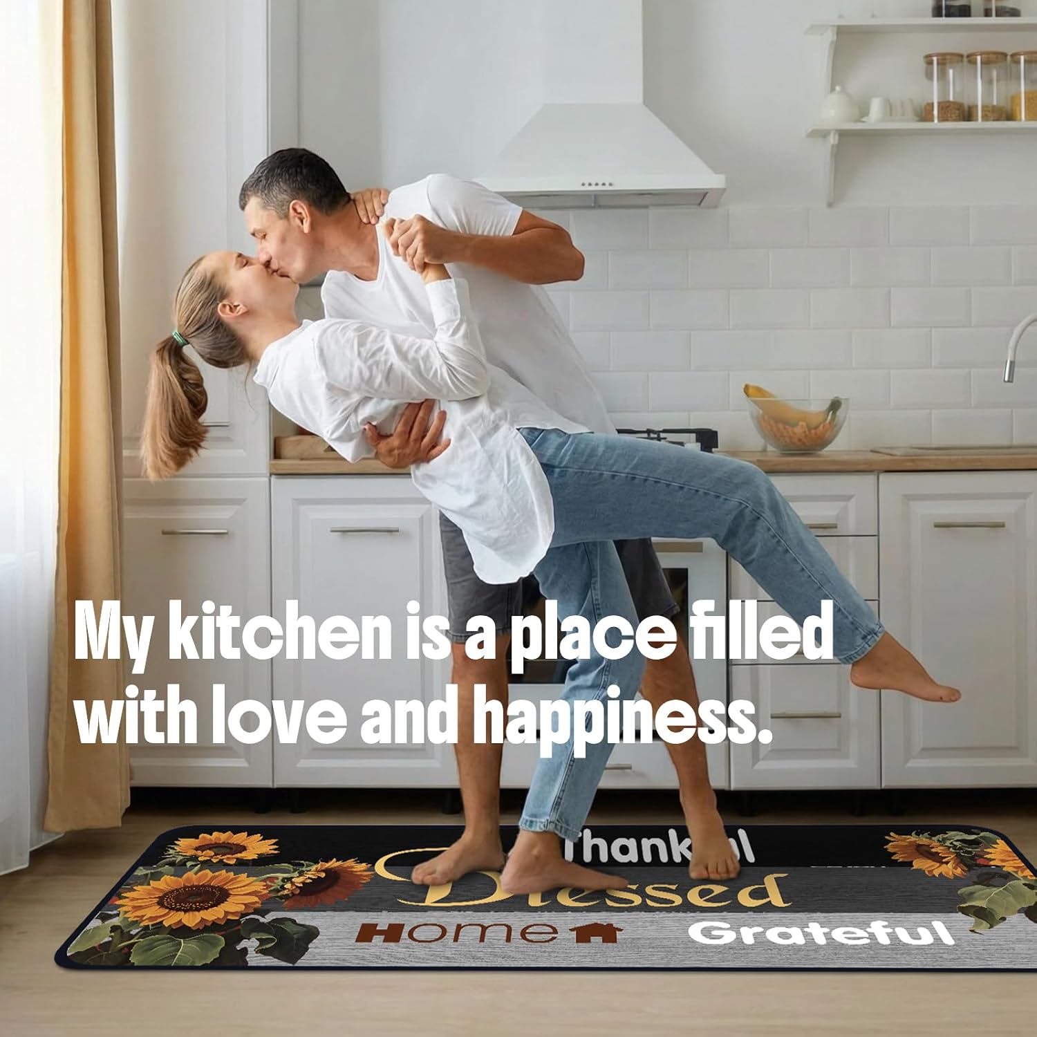 Kitchen Rugs and Mats Set, 2 Absorbent Stain Resistant Kitchen Runner, Kitchen Rugs Non-Slip Washable, Floor Mats for Kitchen Sink & Laundry & Modern Home Decor (20"x59" + 20"x32")