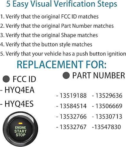 Miniatura 3 de Llave inteligente para Chevrolet, reemplazo de llavero de proximidad Alliskeys para Chevy Traverse Blazer Trailblazer 2017-2022 HYQ4EAHYQ4ES