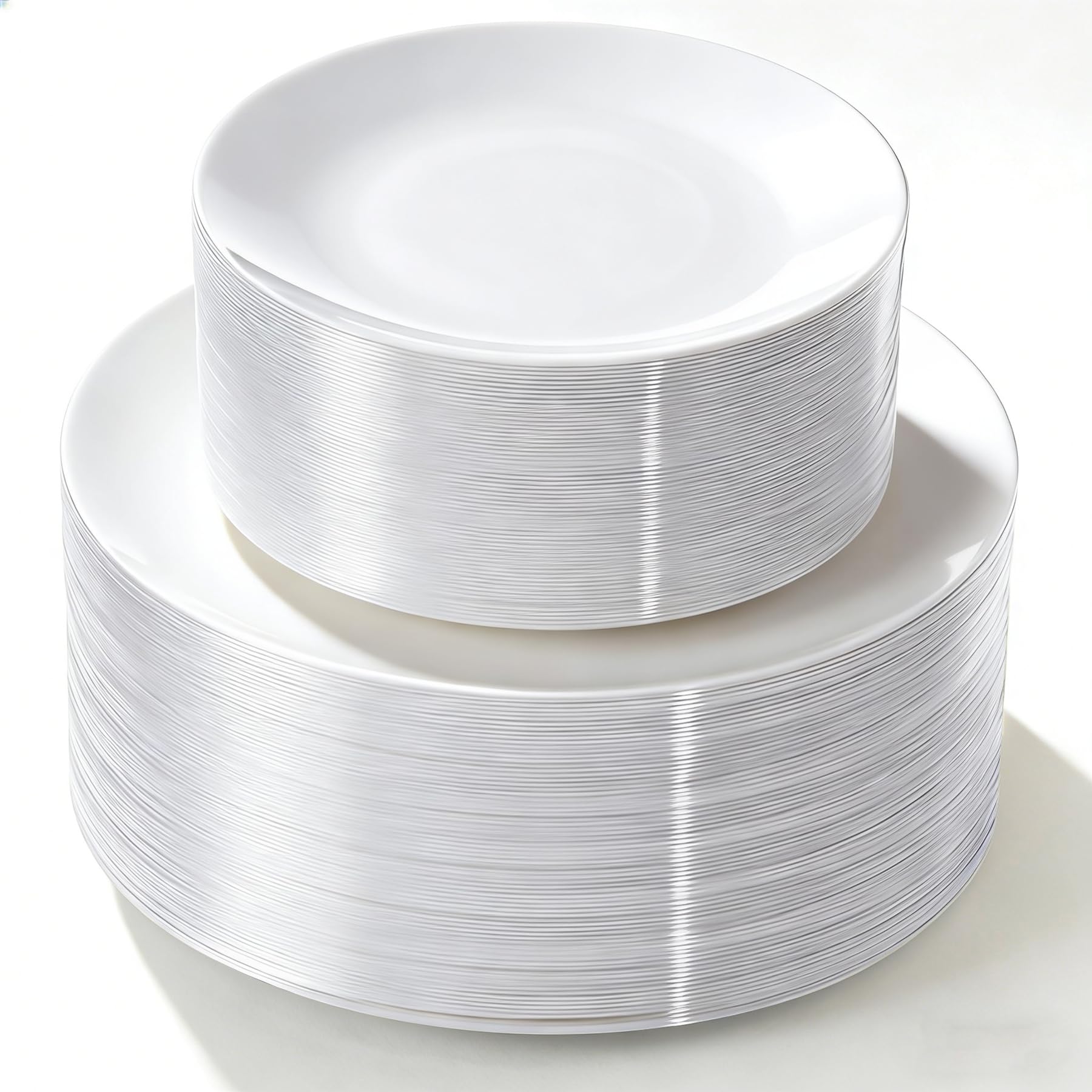 Ivory Gold Rim Plates - 100 Pack -11 Ivory Gold Rim Plates - 100 Pack -11