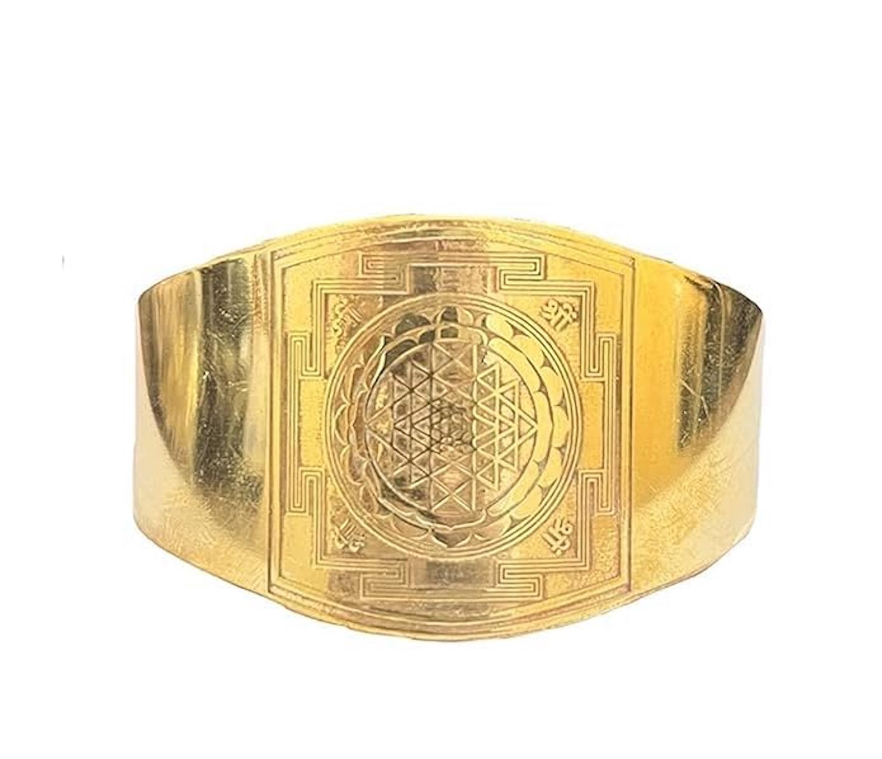 happiness hub Shree yantra kada bracelet for unisex Golden Ashtdhatu Shree Yantra Kada Unique Design Brass Shree Yantra kada Openable Antique Designer (B0CVC6CJJC) Amazon Price History, Amazon Price Tracker