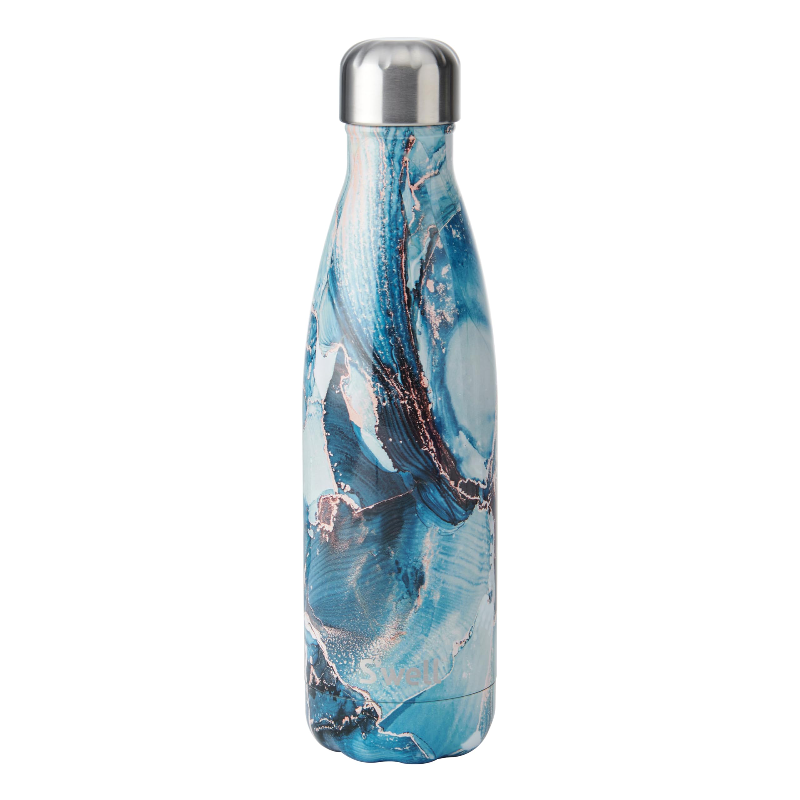 S'well Original Water Bottle, Ocean Marble, 500 ml, Vacuum-Insulated Keeps Drinks Cold and Hot