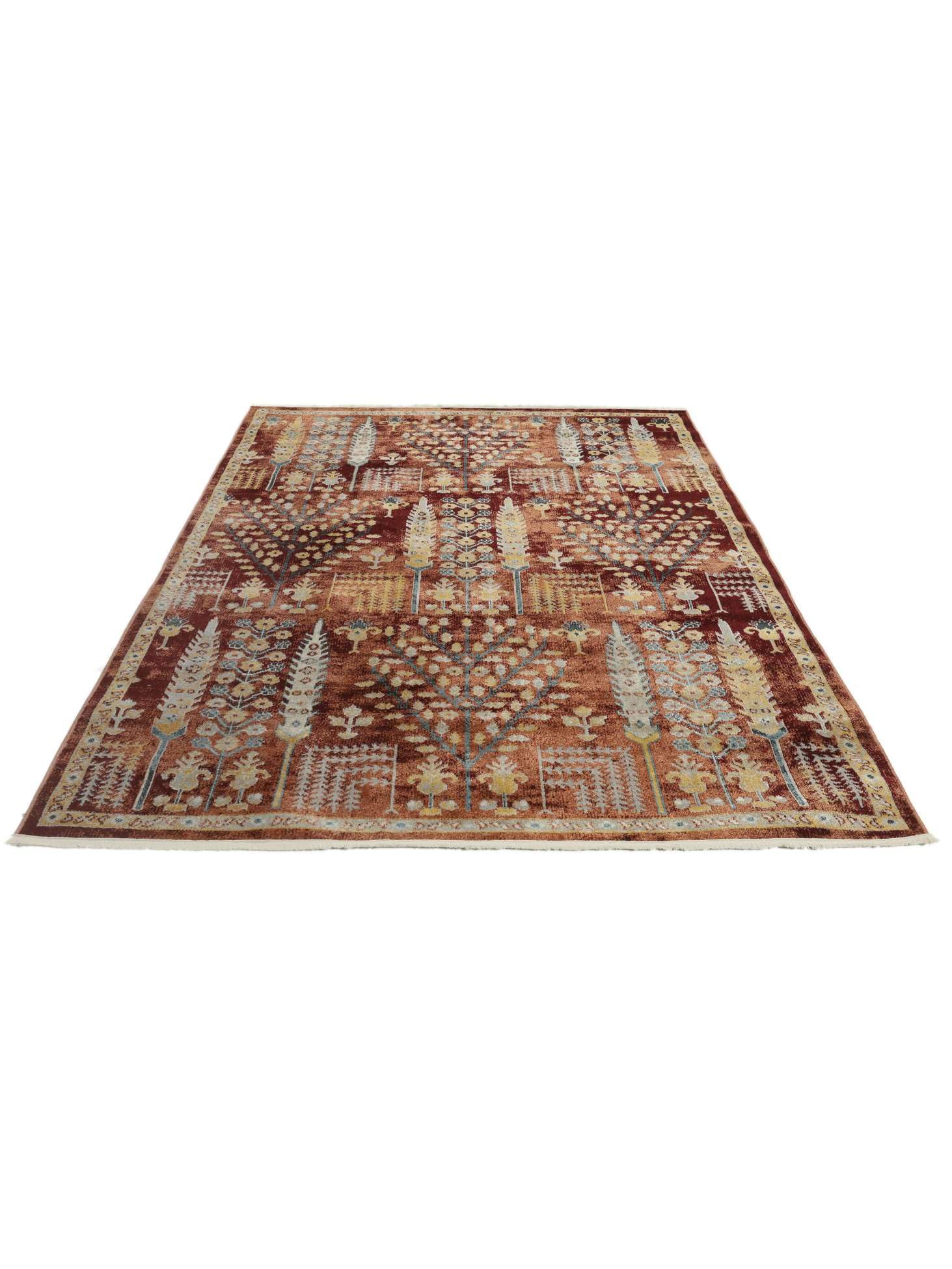 RugVista Razavi, Tappeto, Moderni, 100 x 160 cm, Rettangolare, Pelo corto, Soggiorno, Camera da letto, Cucina, Lavabile in lavatrice, Ruggine