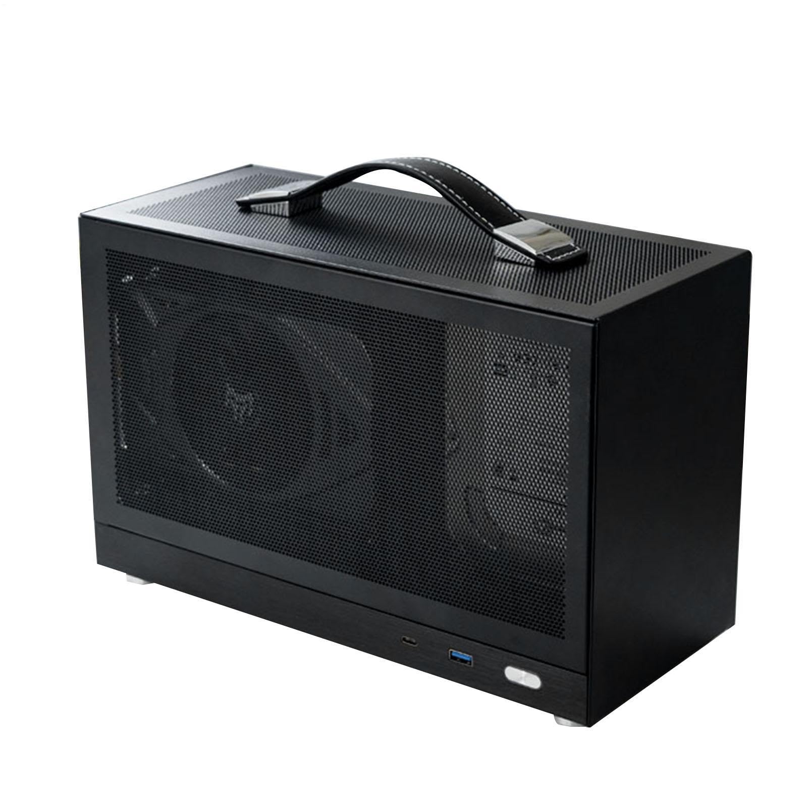 Boîtier PC ITX – Châssis D'ordinateur Mini Tour Noir/blanc, Cadre En Acier