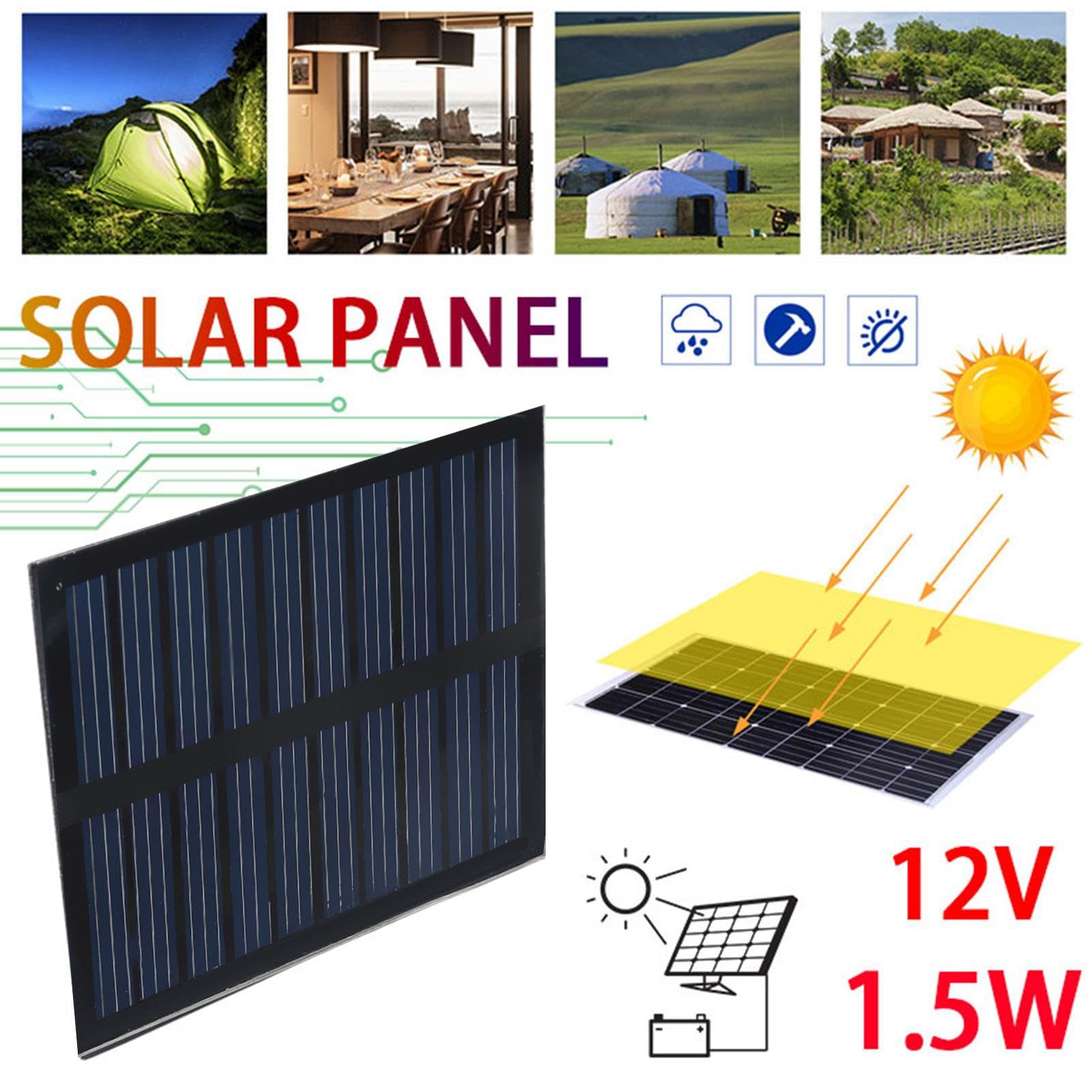 Mini pannelli - 1.5W 12V celle fotovoltaiche solare | Celle in polisilicio | modulo pannello solare in polisilicone con fili, alimentazione per progetti di ricarica della