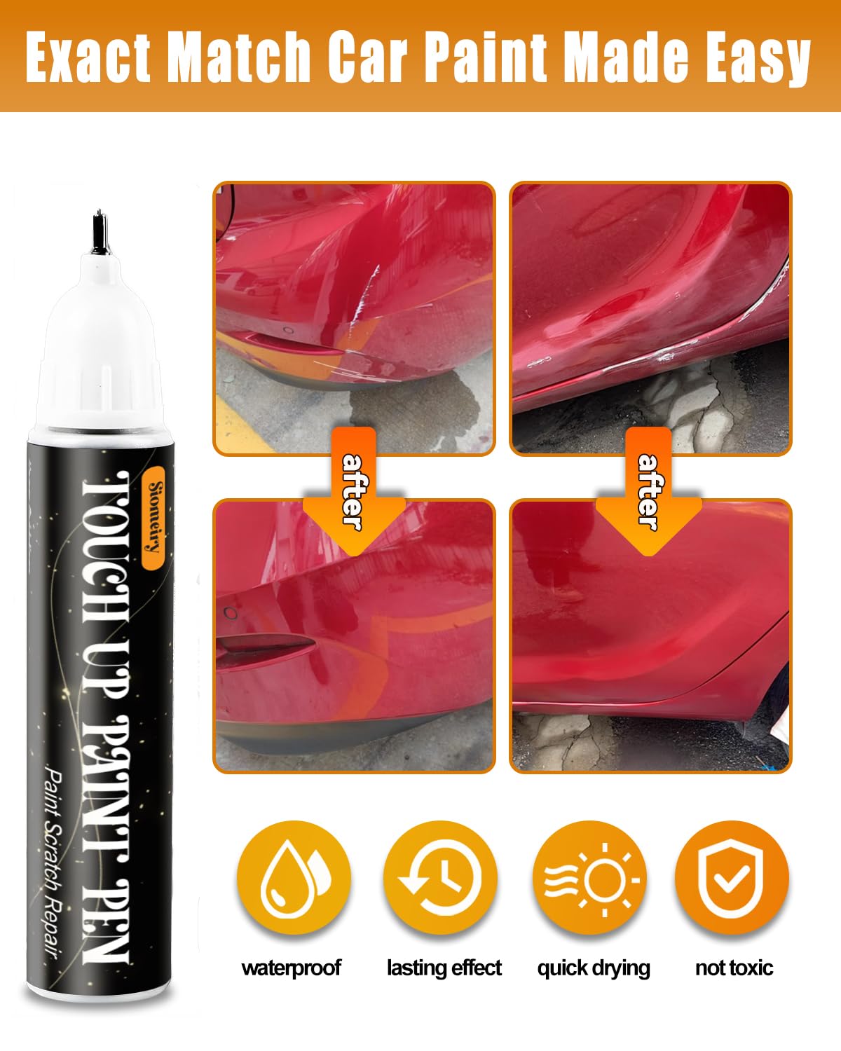 Platinum White Pearl NH-883P Compatible with Honda 2-in-1 Touch Up Paint Pen Ultimate Car Scratch Repair Kit，Quick Fix Rust-Resistant and Long-Lasting Paint Scratch Remover — view 16