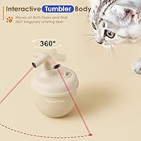 Vista 3 de Automatic Laser Cat Interactive Toy - Self-Balancing 360° Auto-Spin Laser Pointer with Catnip Hole, Triple-Sensory – Kitten Sight, Smell & Touch
