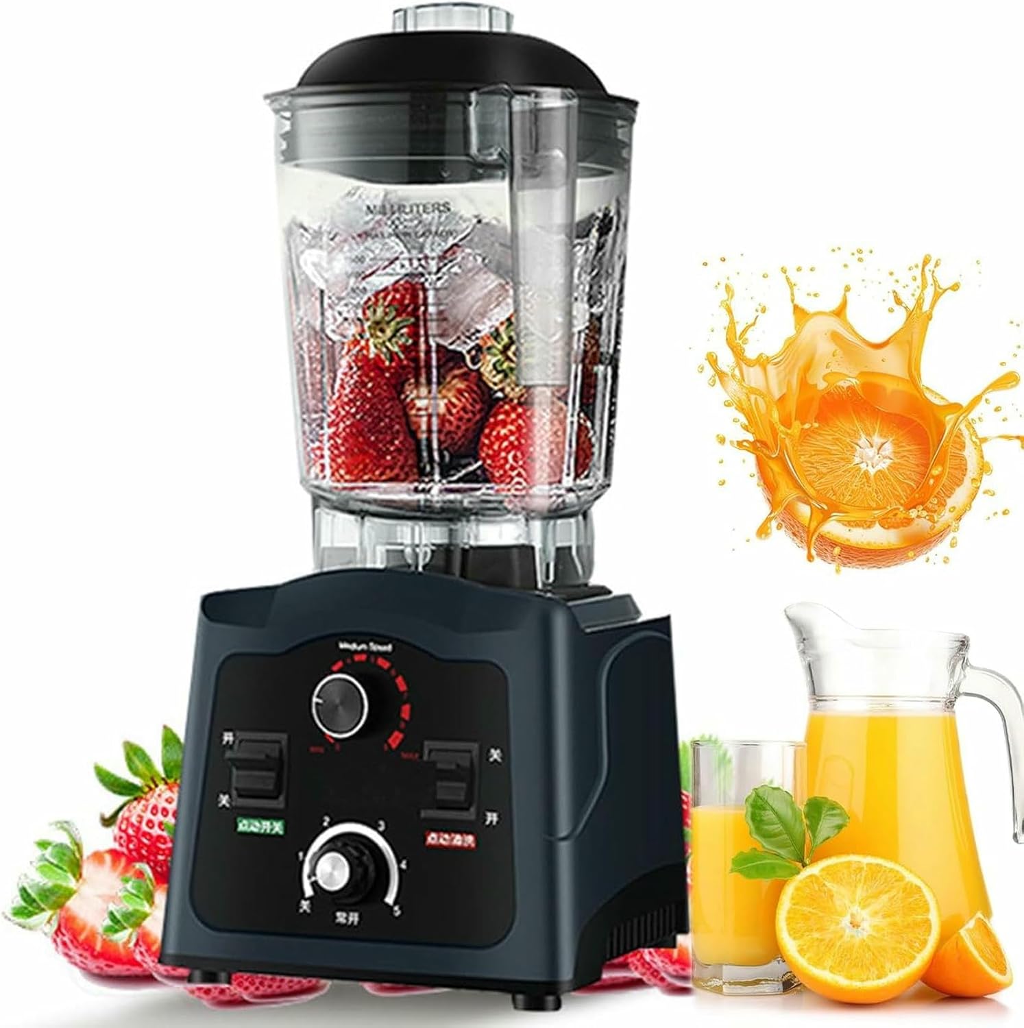 Cold Press Juicer, 1200W High Power, Adjustable Speed and Timer, Automatic Cleaning, Whole Fruit and Vegetable Extraction, for Healthy Juicing-