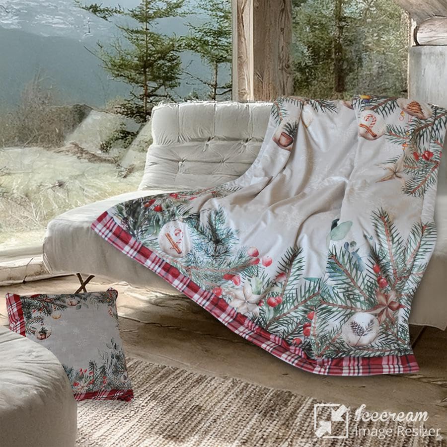 Generico Casa Anversa Plaid Natalizio Tione 145×170