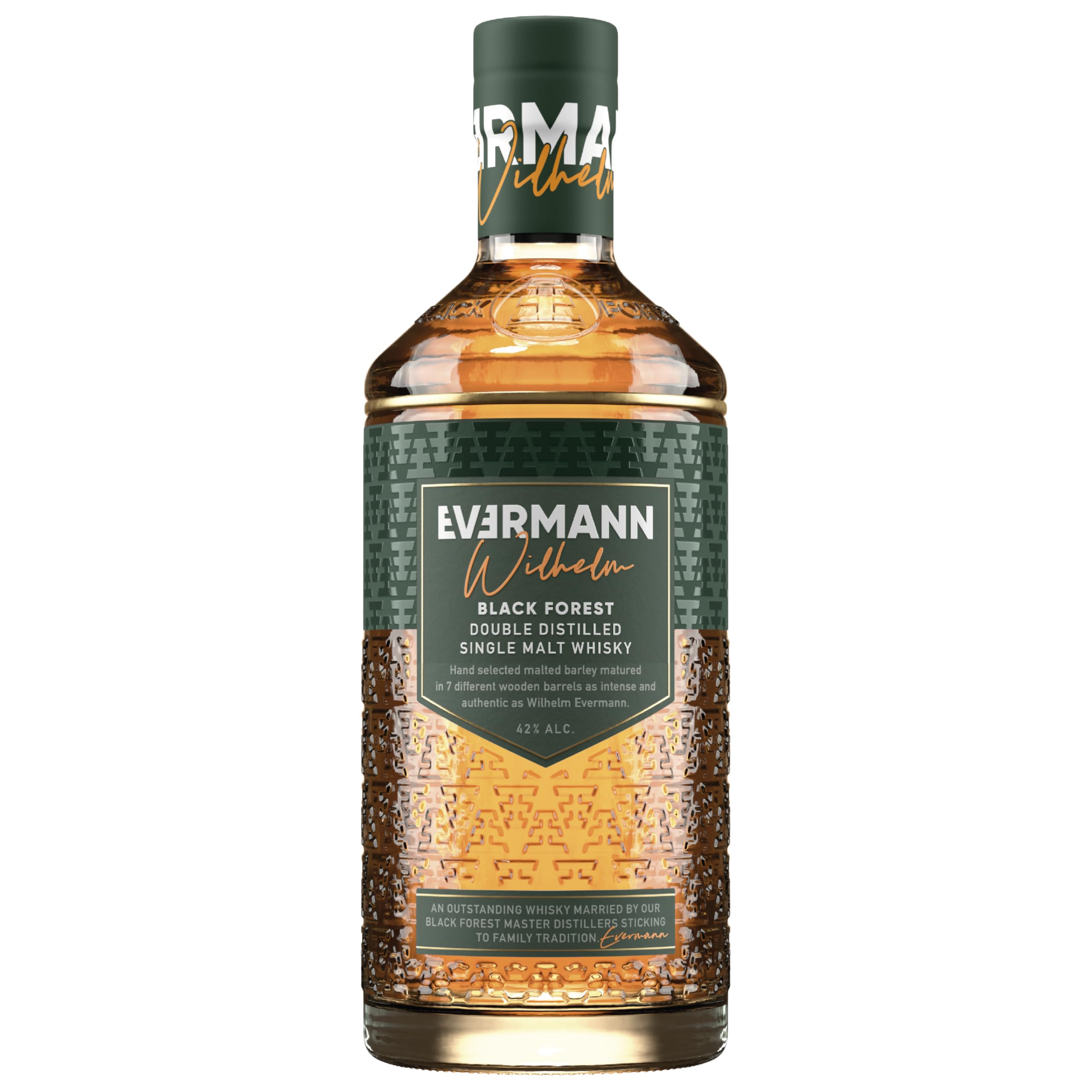Evermann Wilhelm Black Forest Double Distilled Single Malt Whisky (alc. 42% vol) - 1 x 0,7l