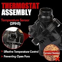 Vista 5 de MITZONE Conjunto de termostato de refrigerante del motor compatible con BMW E70 X5 E71 X6 3.0L reemplazar 11537550172