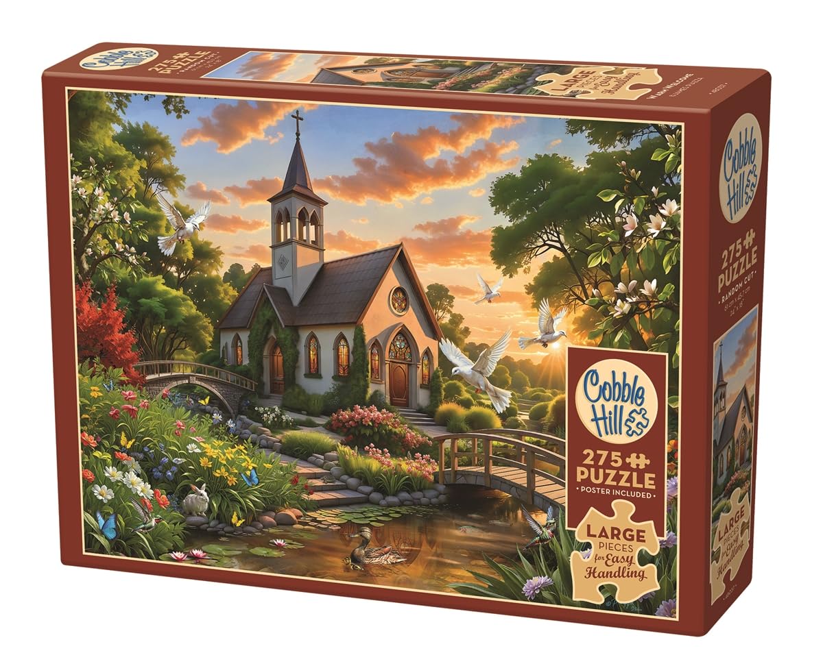 Amazon.com: Cobble Hill 275 Piece Easy-Handling Puzzle - Warm