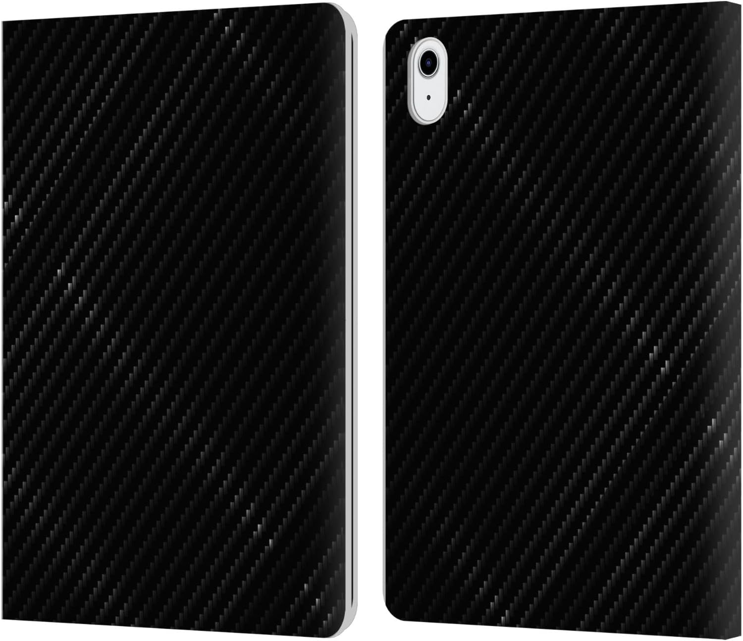 Head Case Designs Officially Licensed Alyn Spiller Plain Carbon Fiber Leather Wallet Case Compatible with Apple iPad Air 2 (2014)
