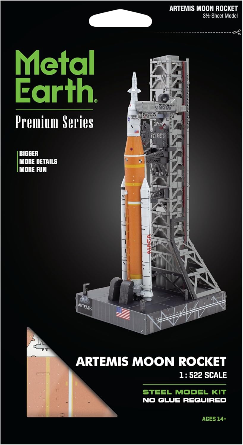 Metal Earth Premium Series Artemis Moon Rocket 3D Metal Model Kit Fascinations