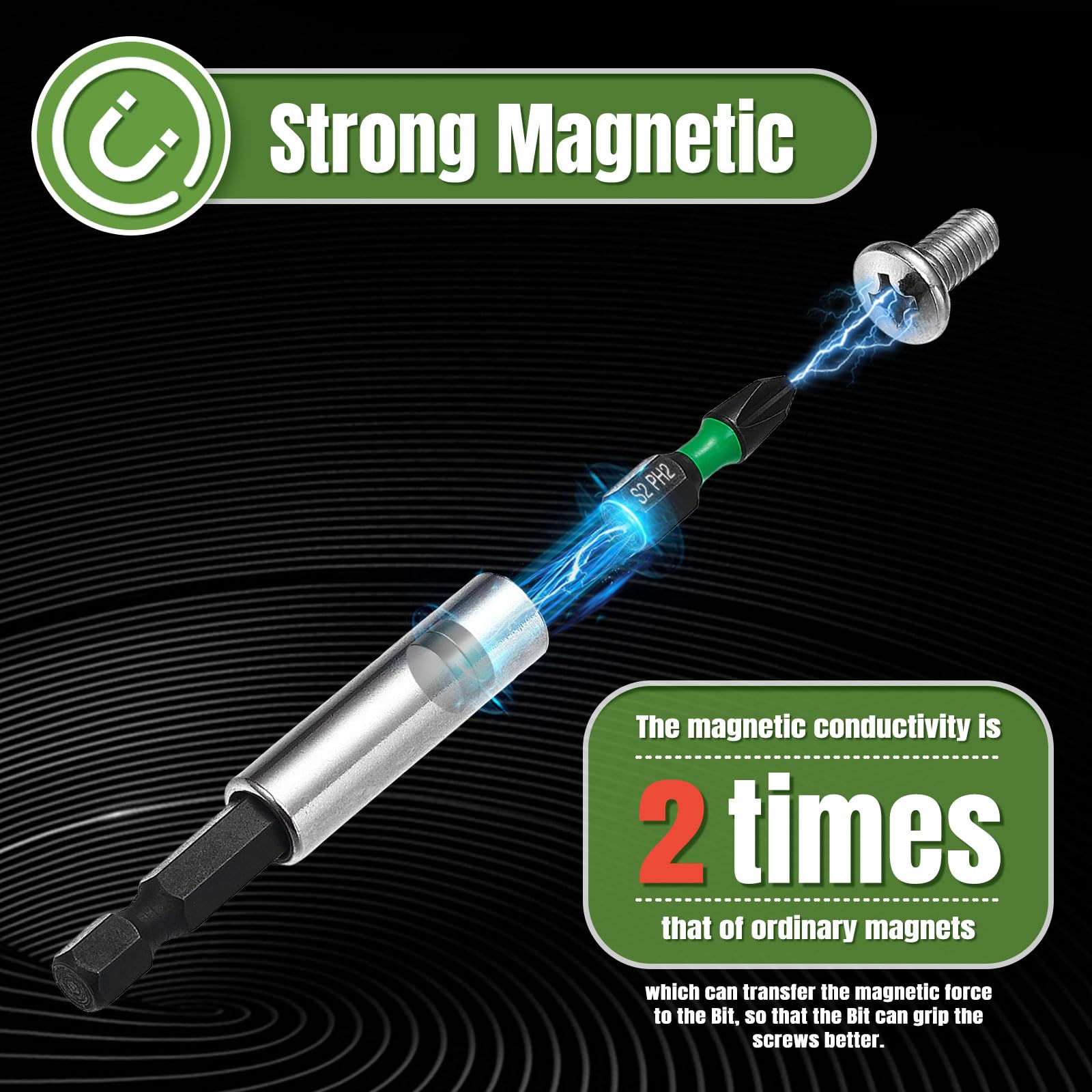 Litorange 45 Pcs Screwdriver Bit Set (PH-, PZ-, S-, H-, T-, TH-, TW-, U-Bit, Socket and Magnetic Pivoting Bit Holder) - Image 3